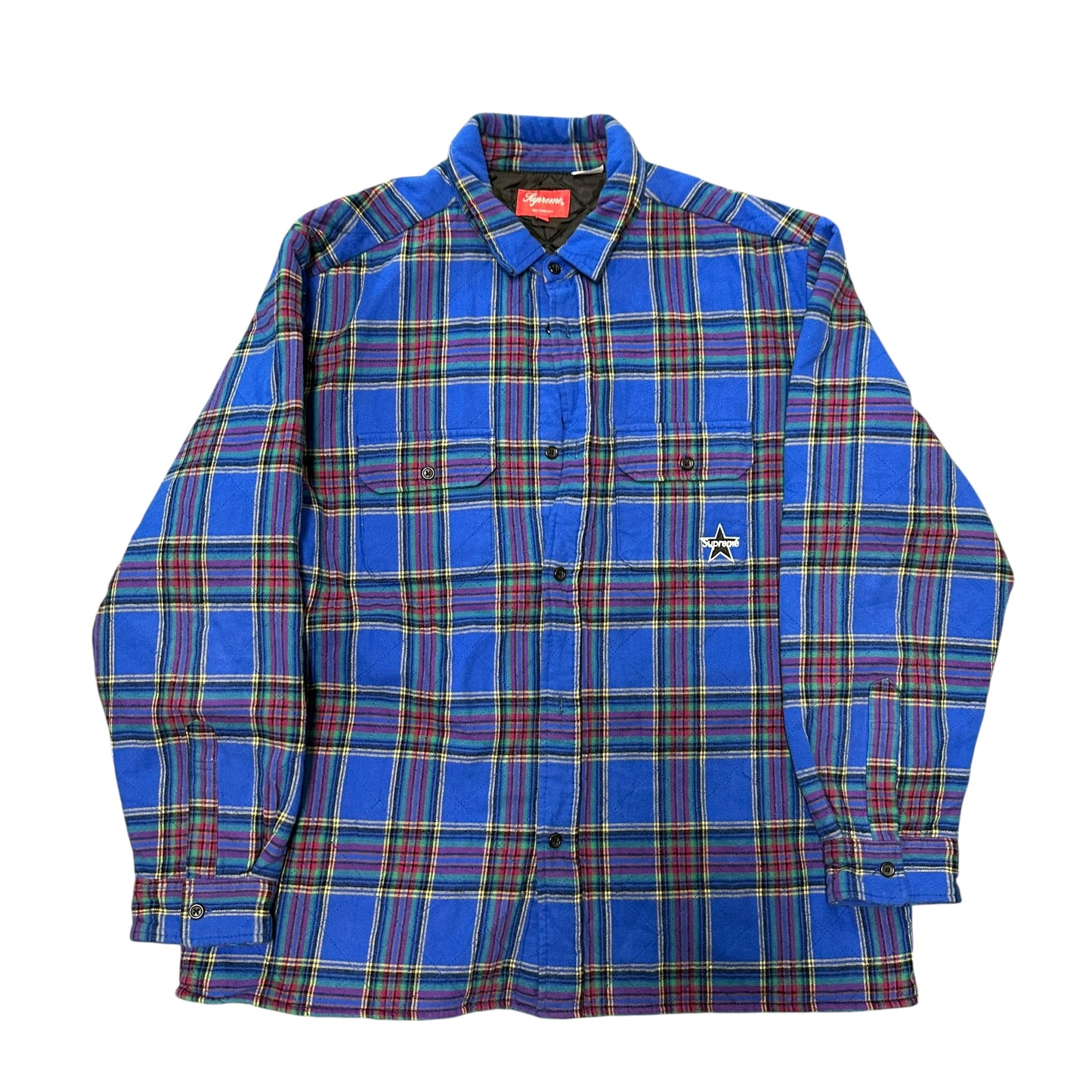 Supreme Blue Plaid Button Up