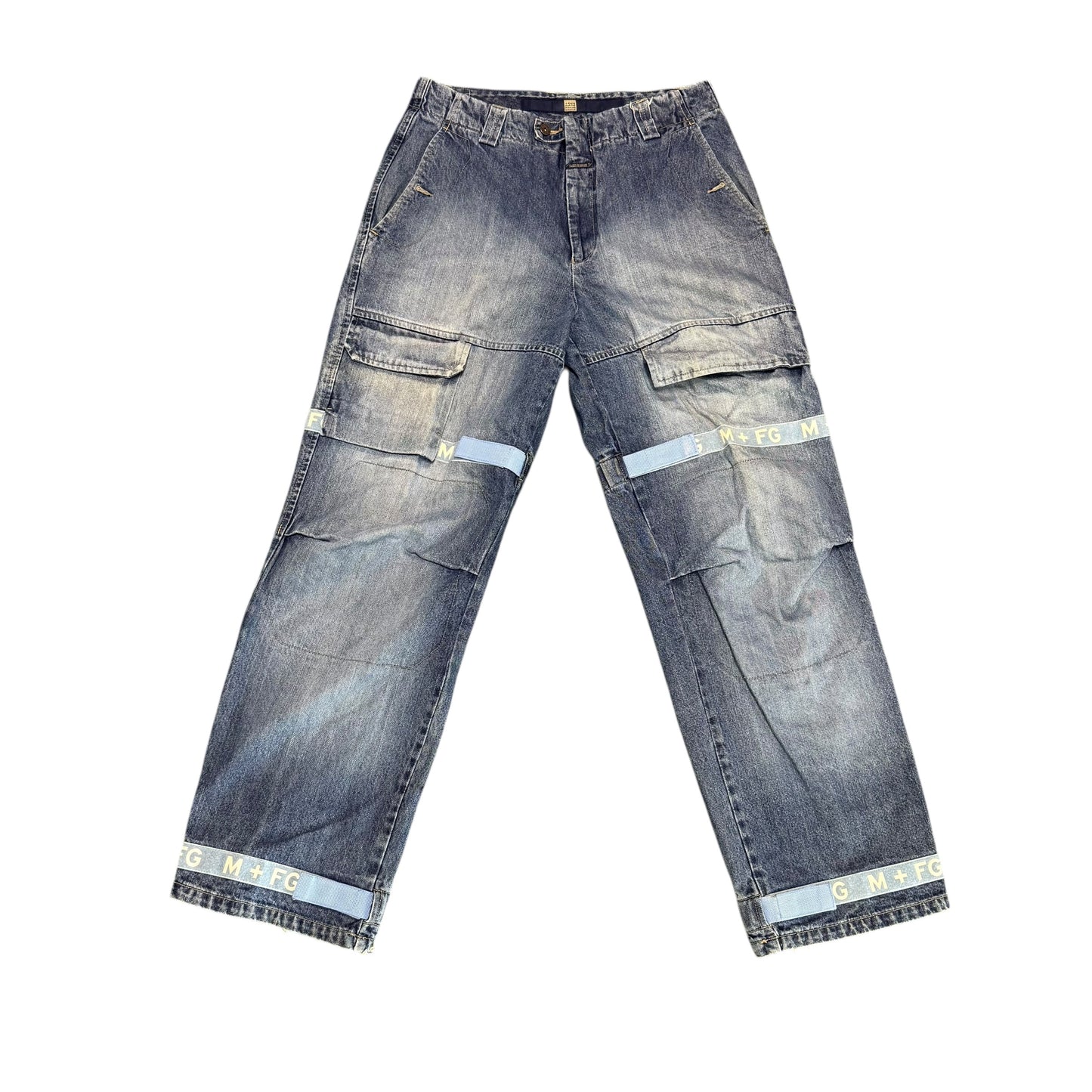Vintage Girbaud Jeans Baby Blue/White