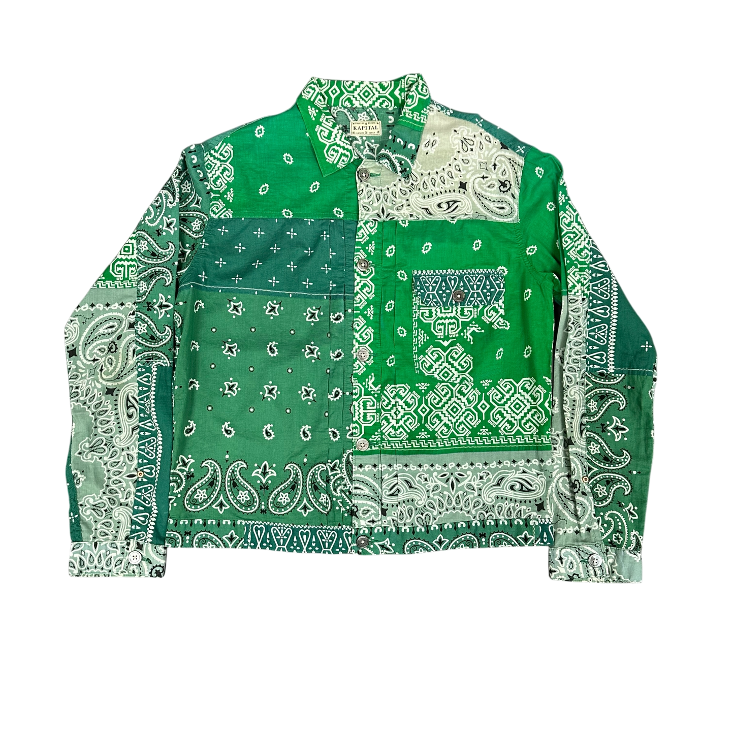 Kapital Green Paisley Button Up