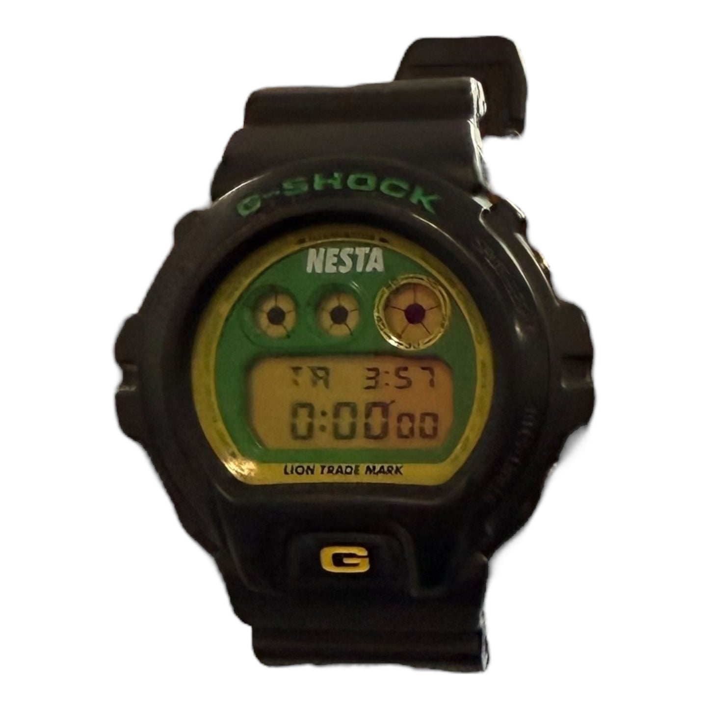 Black/Green G Shock