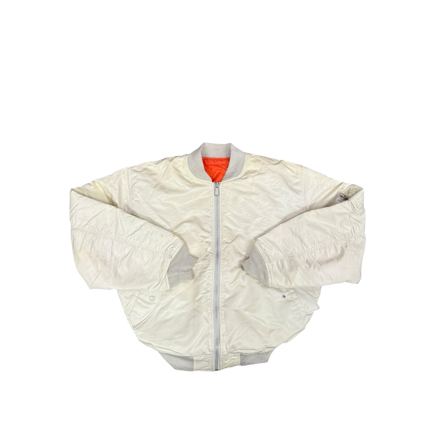 Vintage White Bomber Jacket