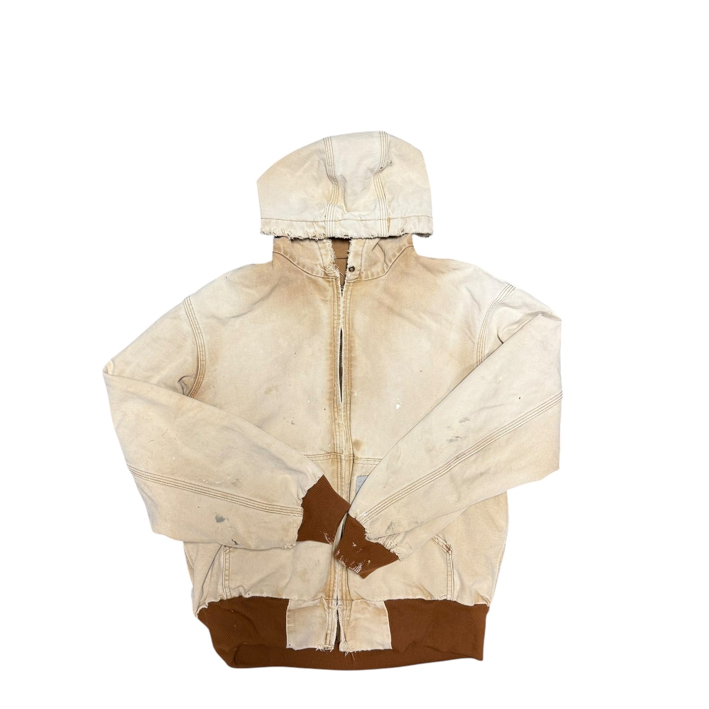Vintage Carhartt Zip Up Hoodie Tan