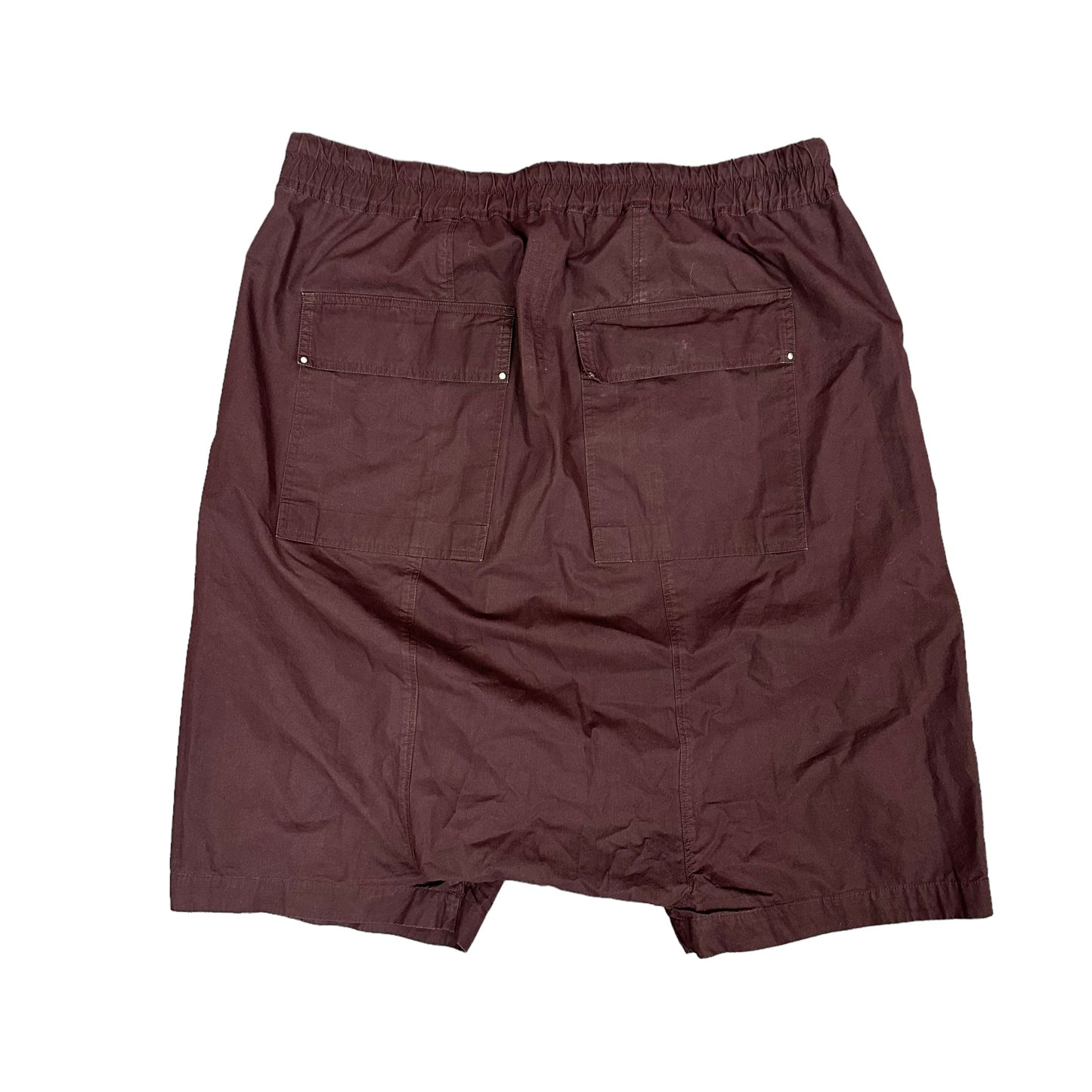 Burgundy Rick Owens Nylon Shorts