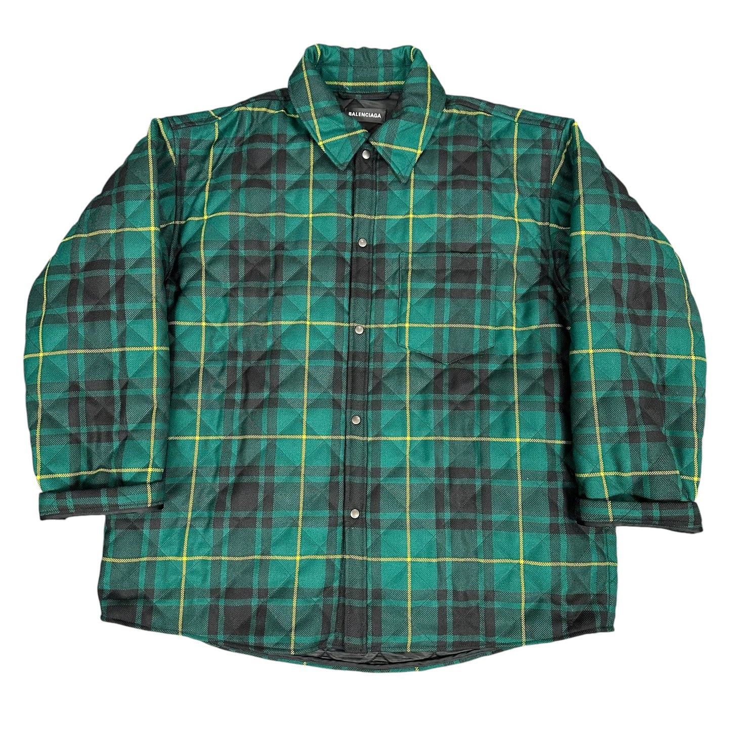 Balenciaga Wool Green Plaid Jacket