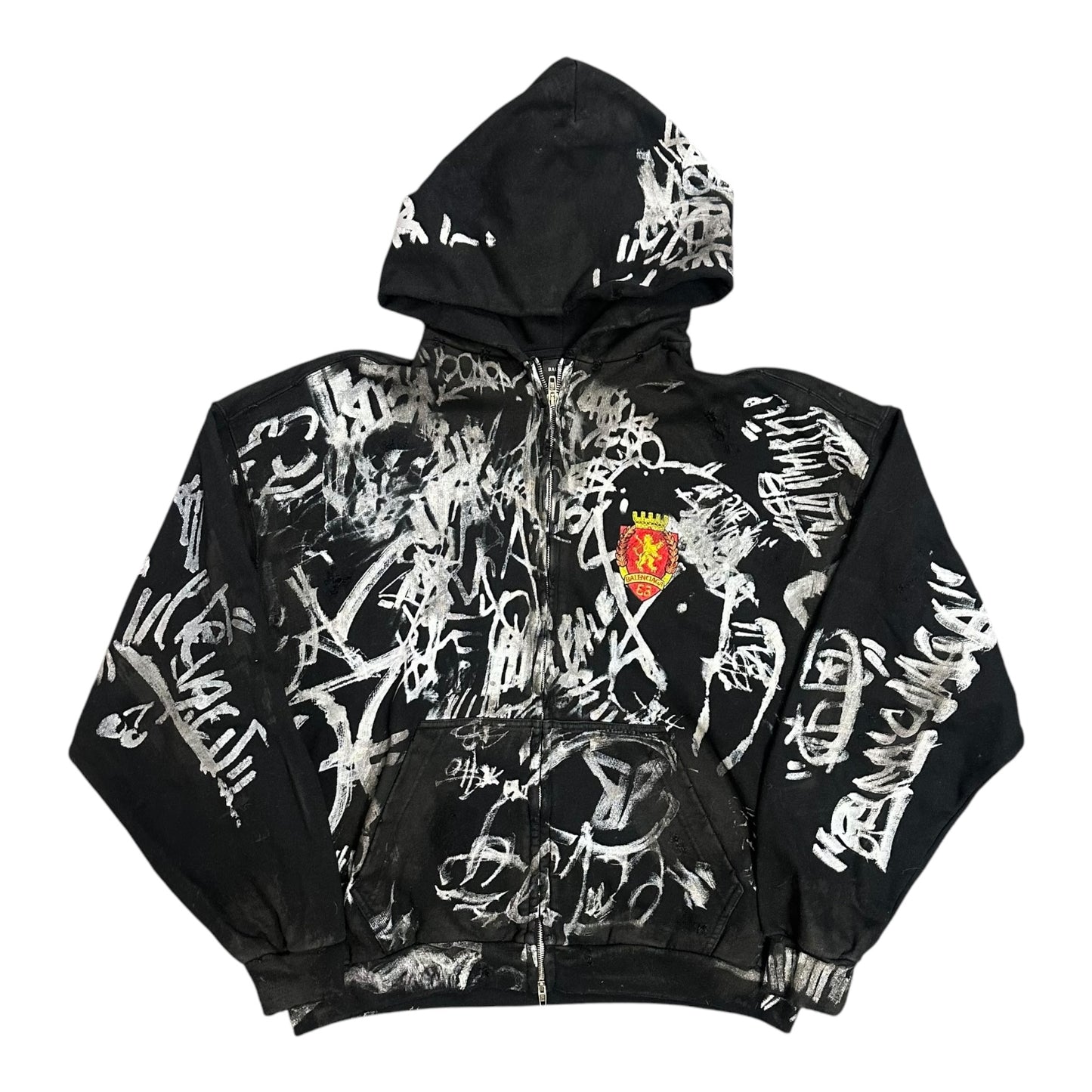 Balenciaga Black Graffiti Skate Hoodie