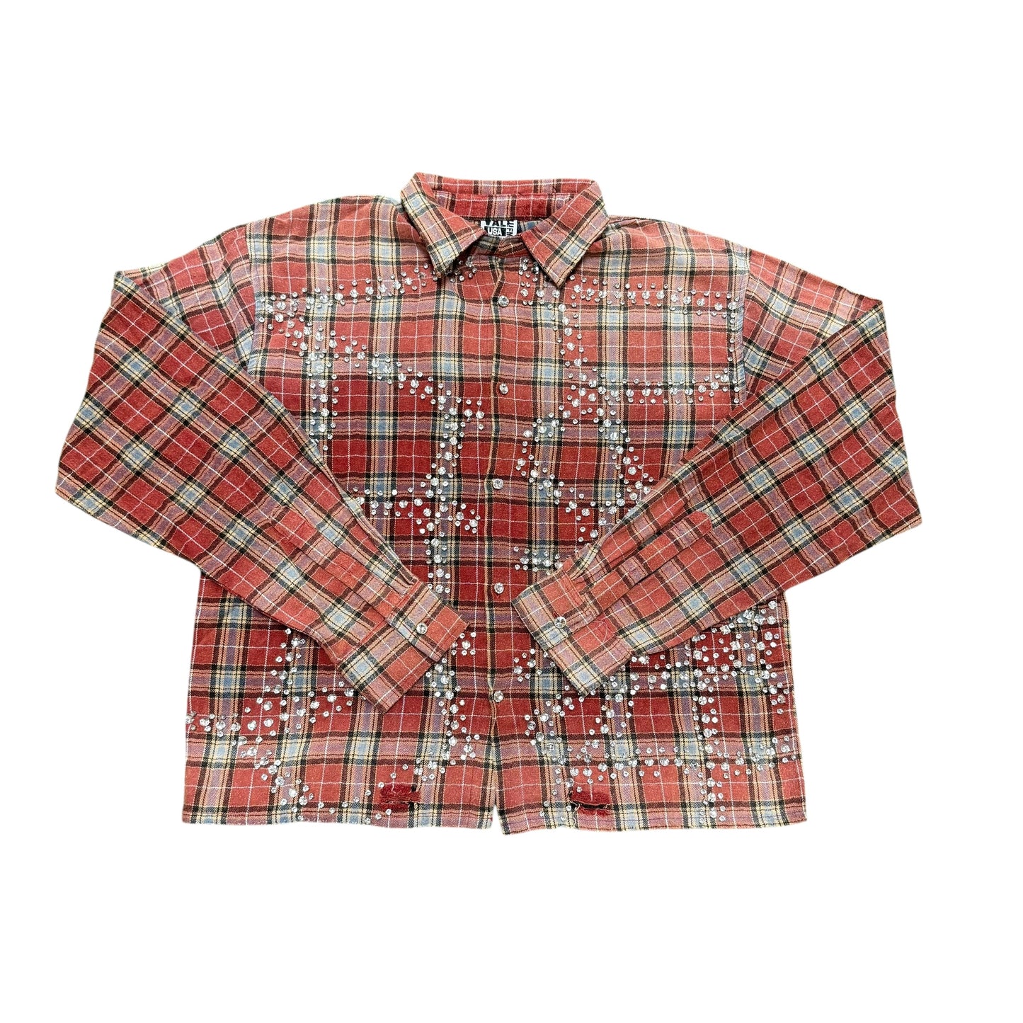 Brand New Vale Forever Studded Red Grinch Flannel