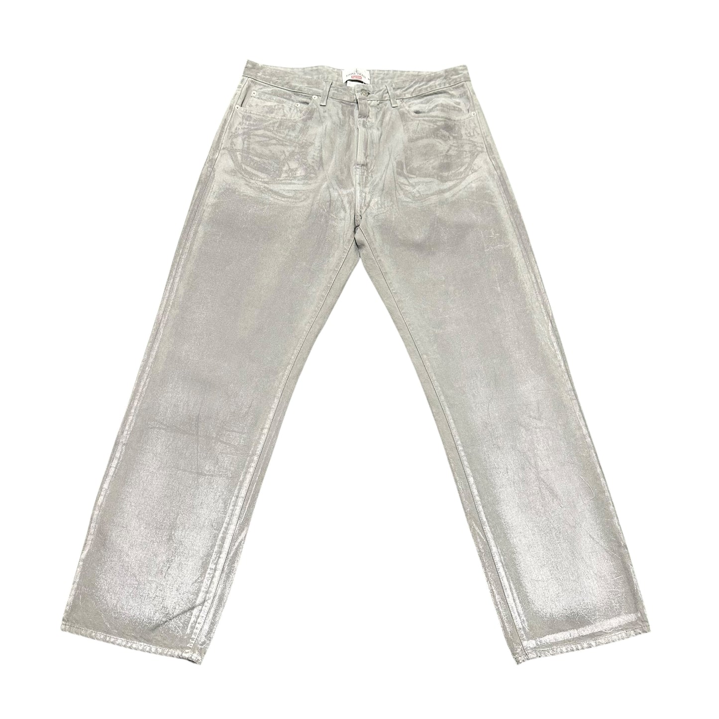 Supreme x Stone Island Waxed Denim Gray