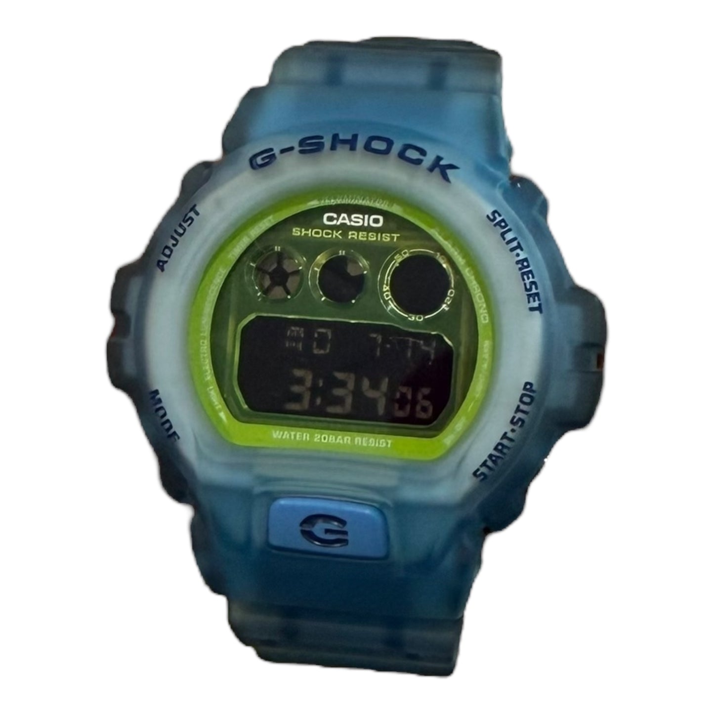 Clear Blue/Green G Shock