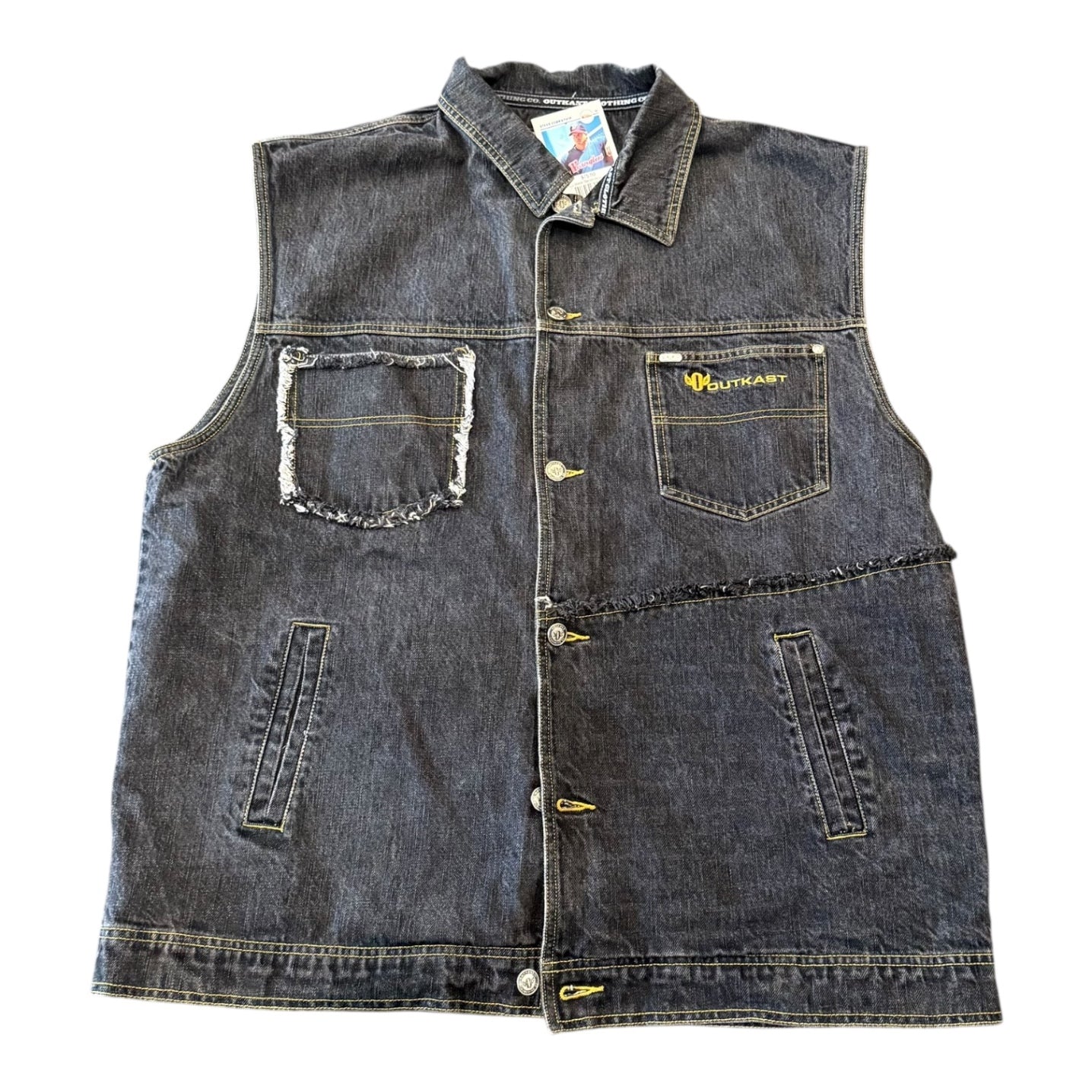 Black Denim Outkast Vest