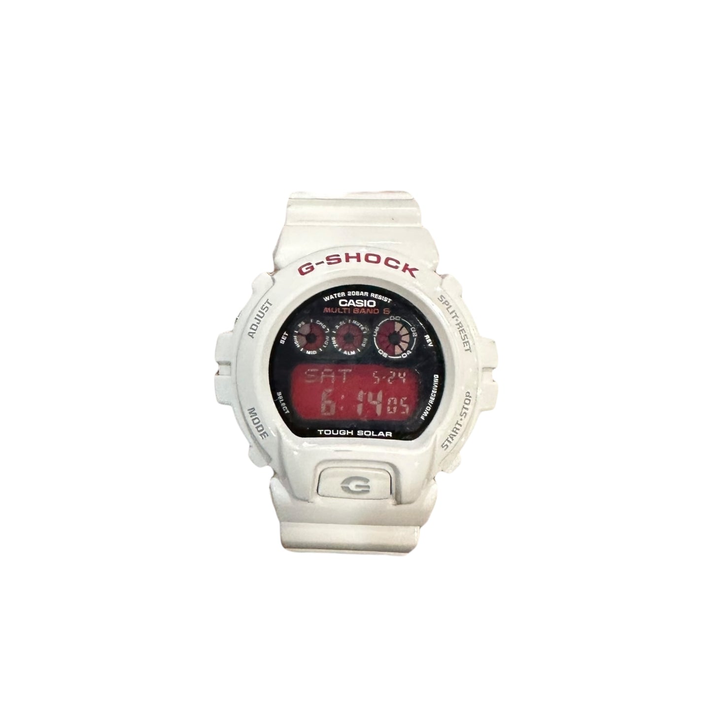 G Shock White/Red