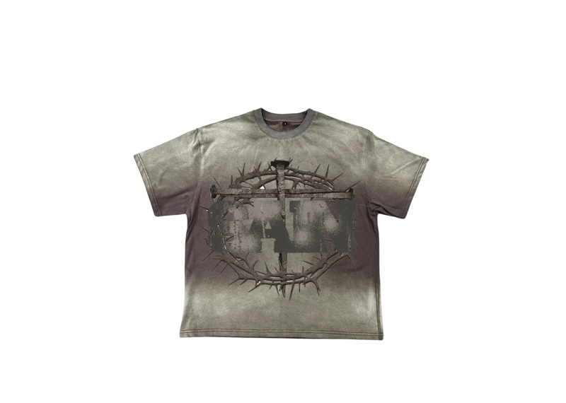 Saint Vanity Cross Tee Dark Grey