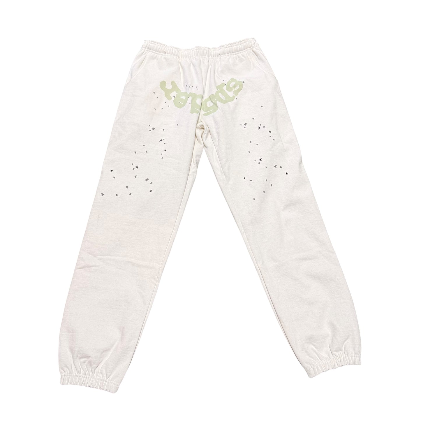 Sp5der White/Green Sweatpants