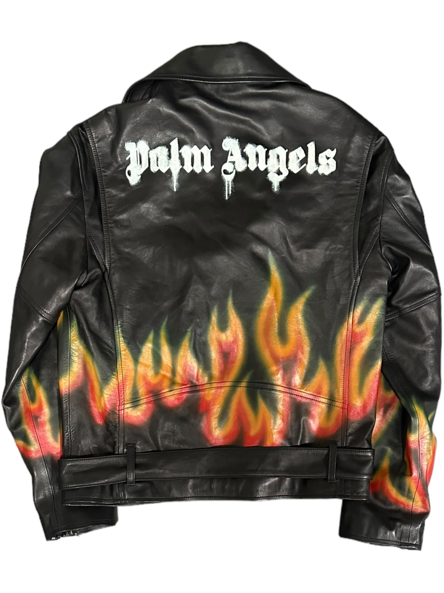 PALM ANGELS FLAME BIKER JACKET (UOE2P0)