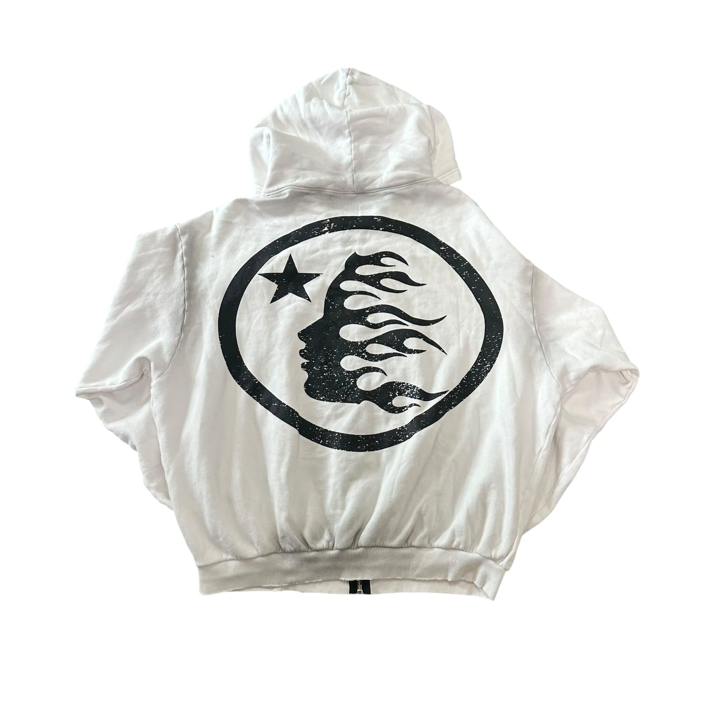 Hellstar Records White Zip Up Hoodie