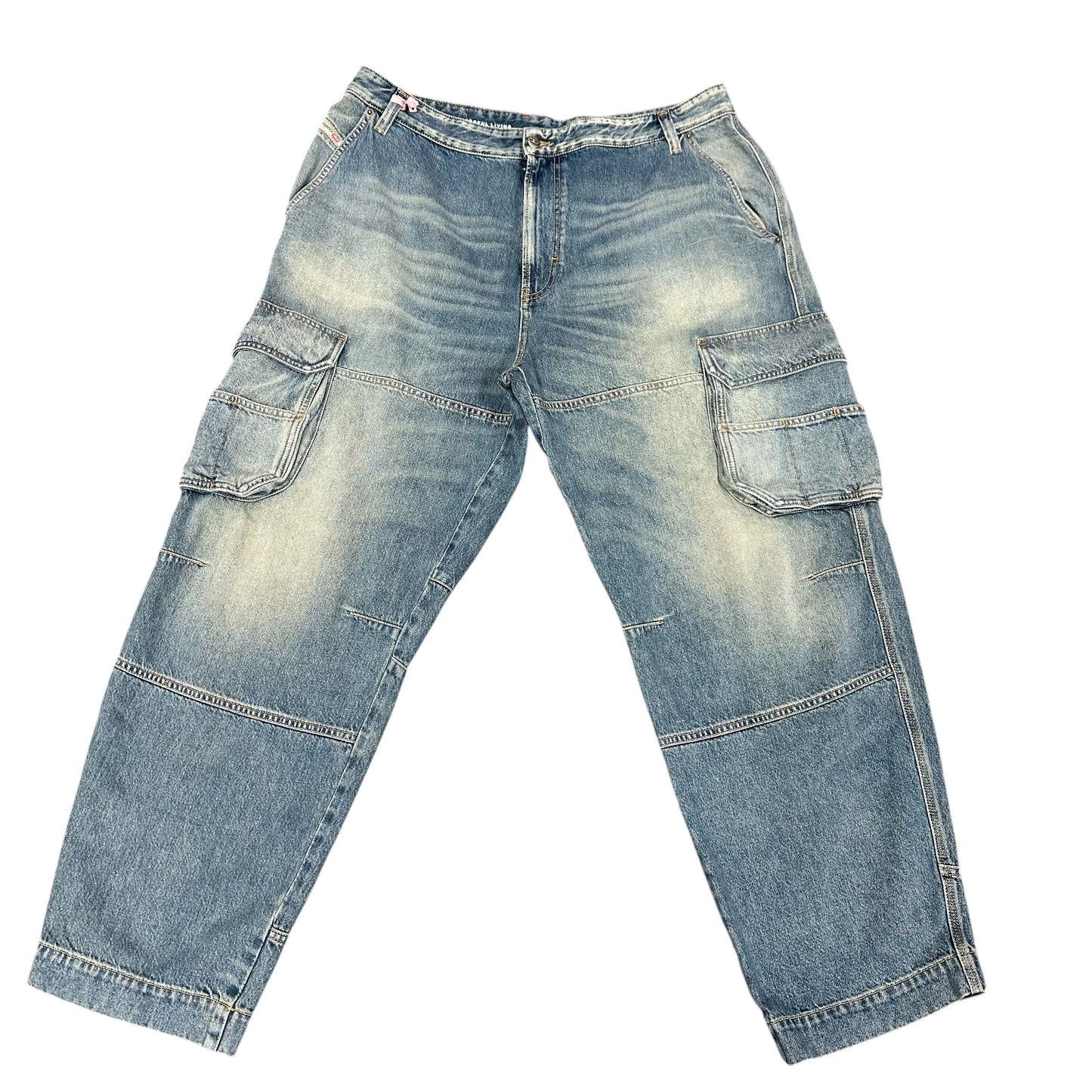 Diesel Blue Baggy Cargo Jeans