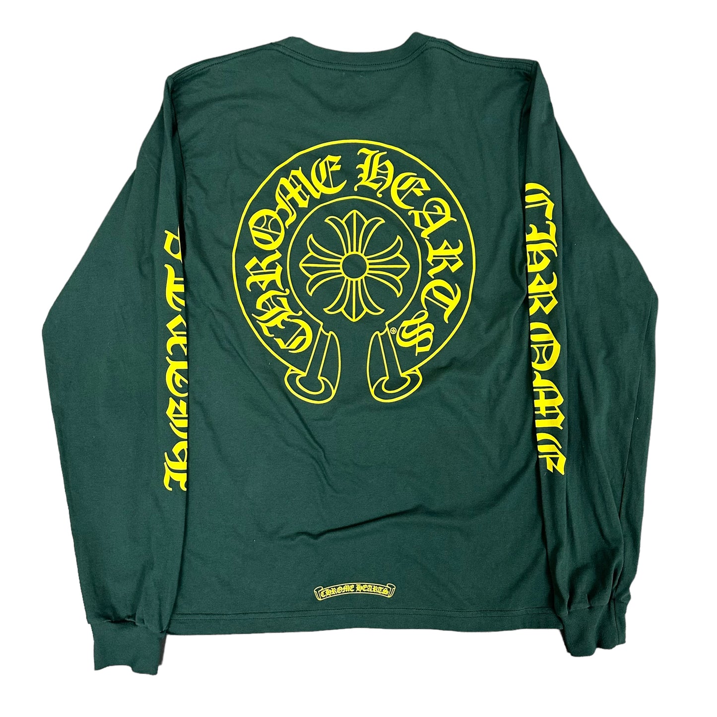 Green Chrome Hearts Scroll L/S Tee