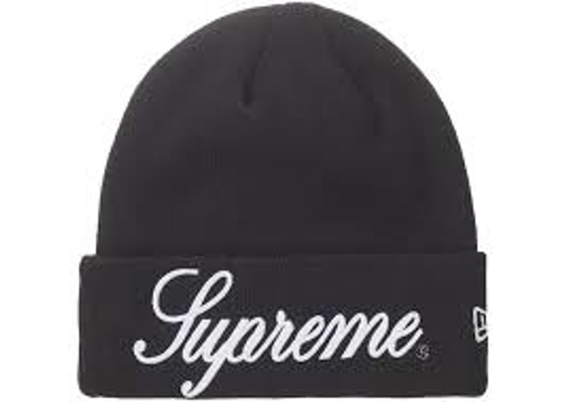 Supreme Script Beanie Black