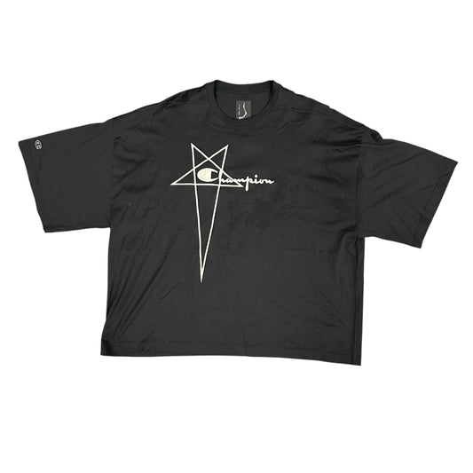 Rick Owens x Champion Tommy Tee Black