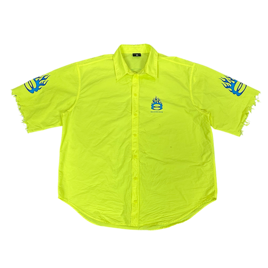 Balenciaga Burning Unity Neon Button Up