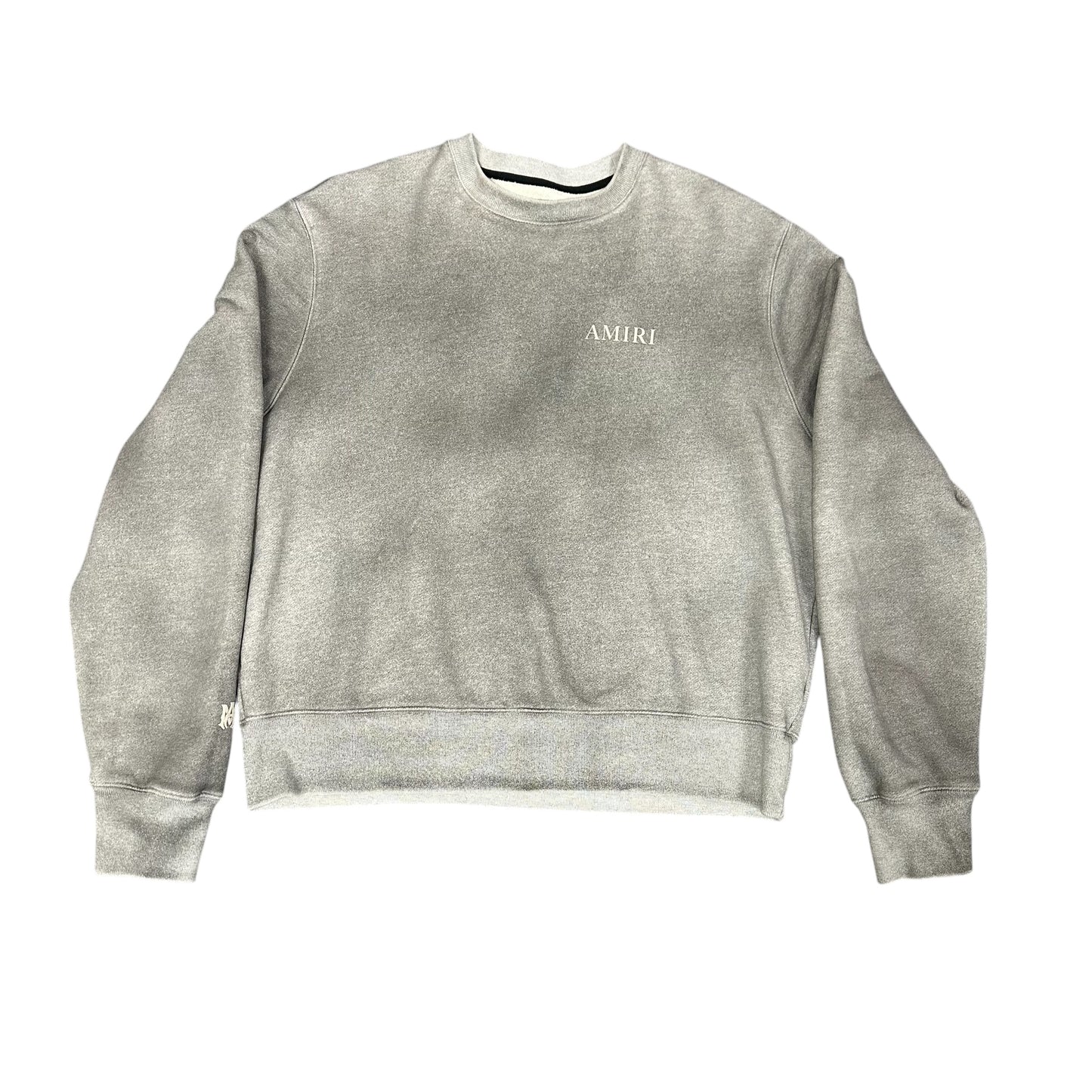 Amiri Grey Puff Logo Crewneck