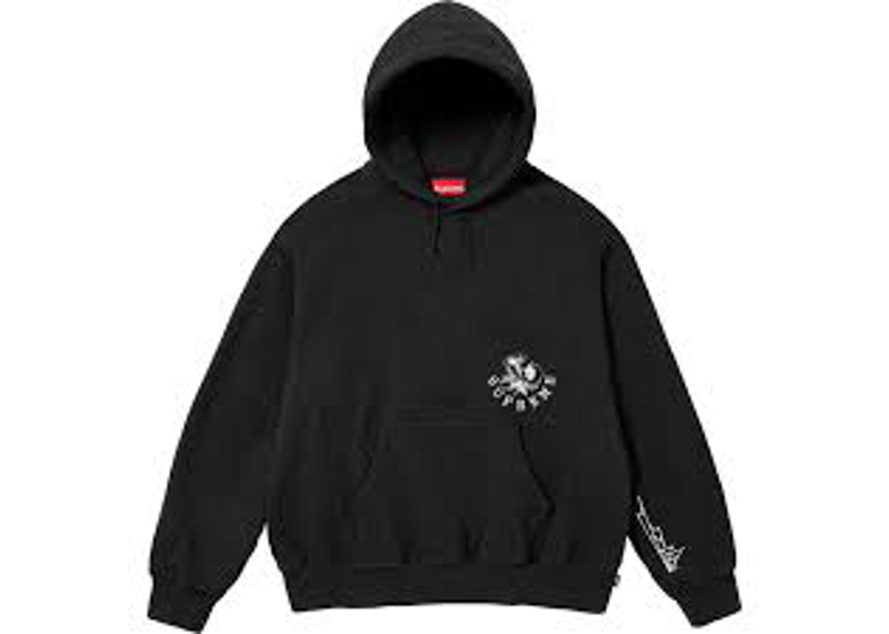Supreme Wild Embroidered Hoodie Black