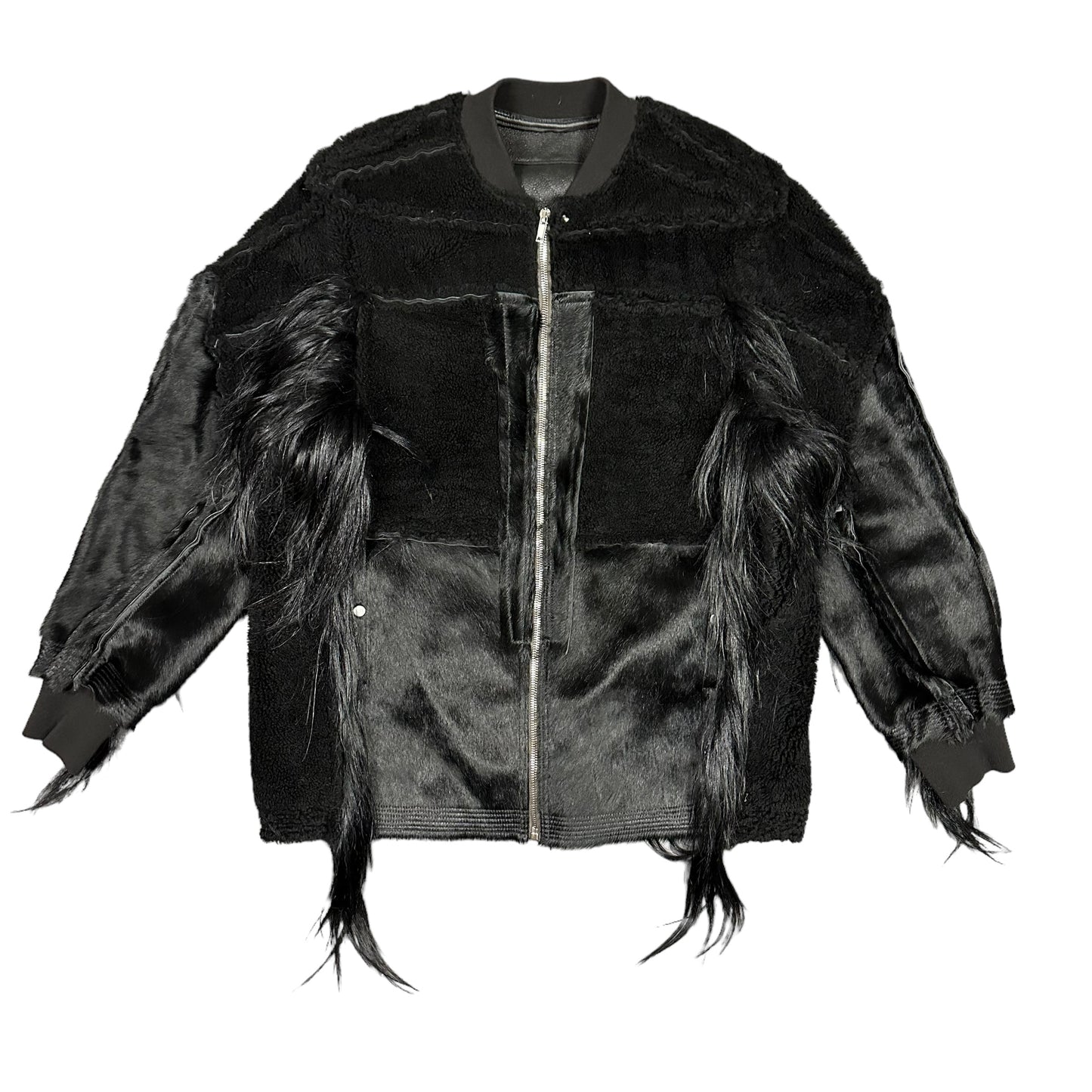 Rick Owens College Shearling Bomber Jacket