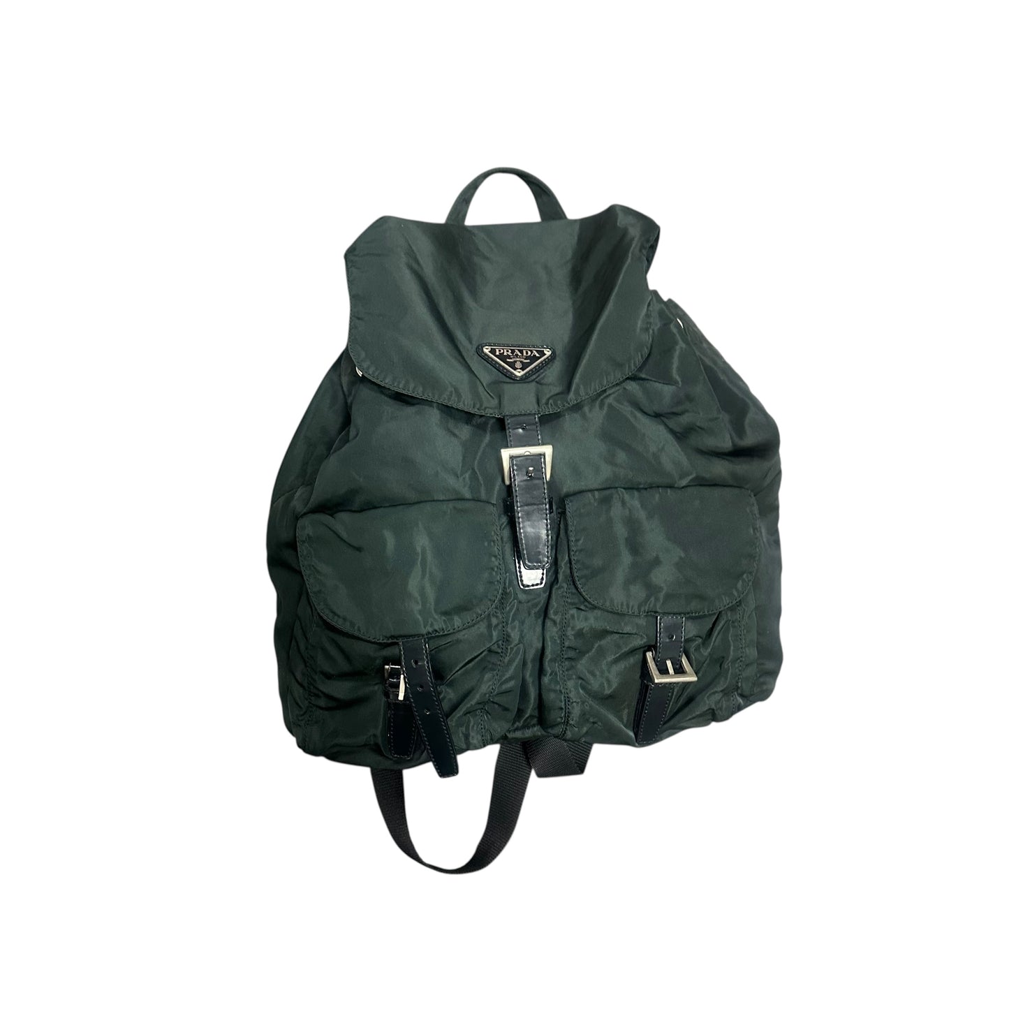 Vintage Prada Nylon Backpack Green