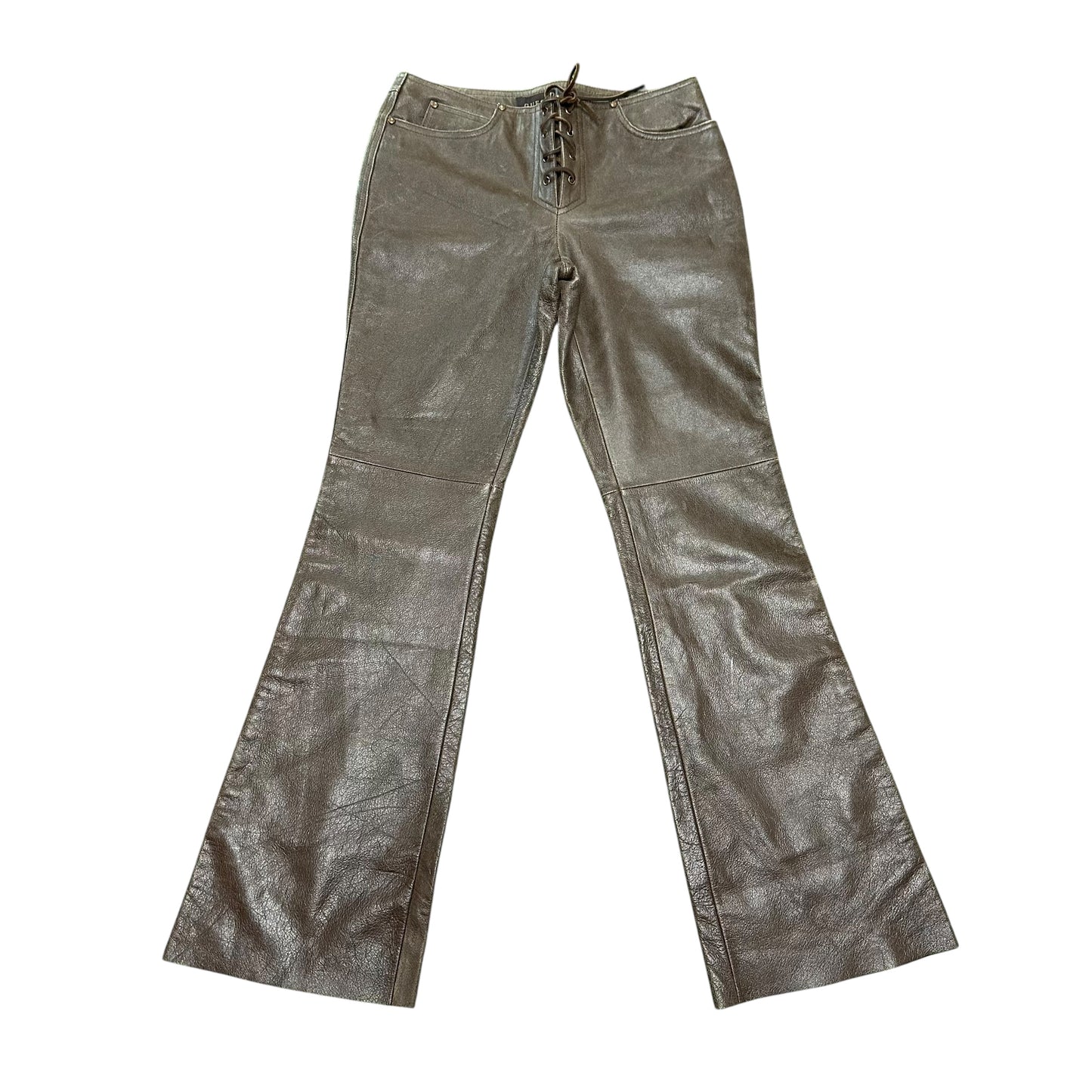 Guess Leather Pants Brown