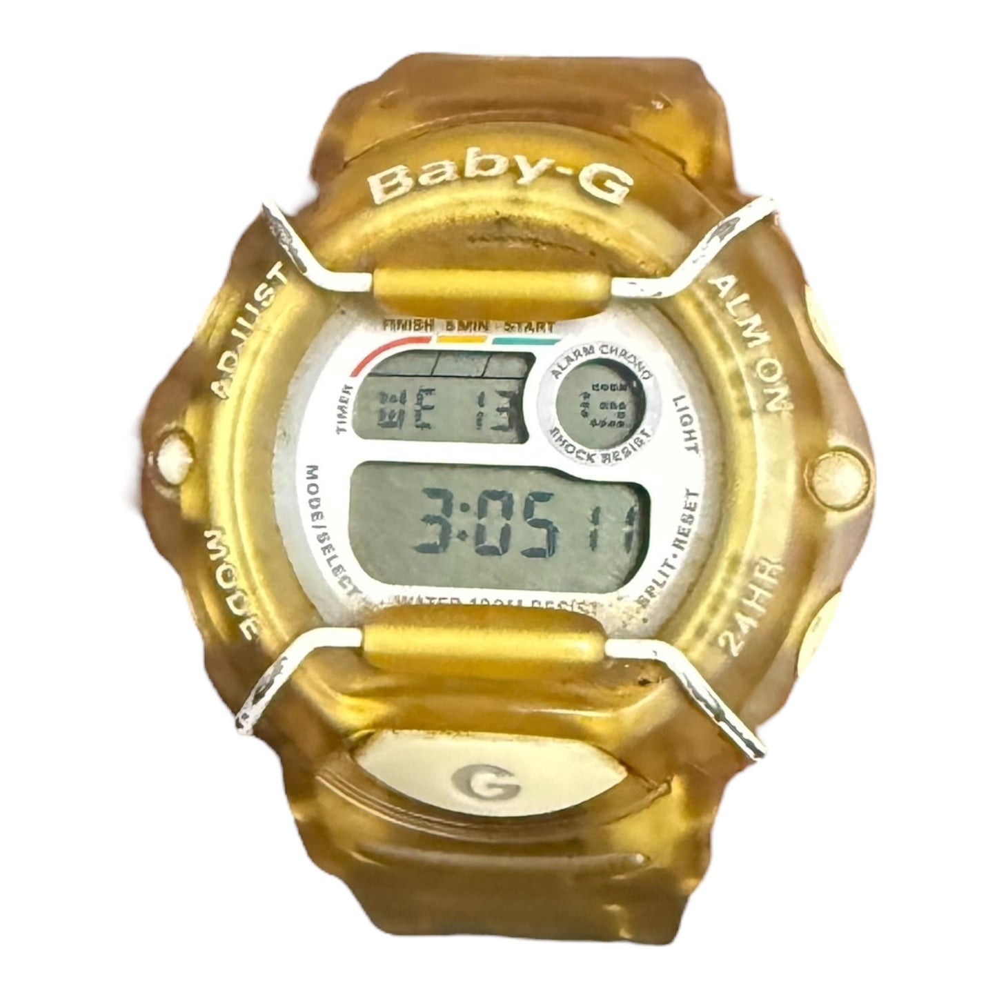 Baby G Shock Clear Gold