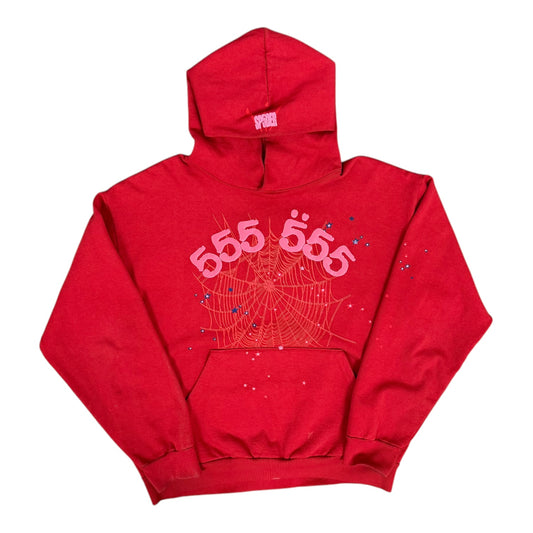 Sp5der Worldwide Hoodie Angel 555 Red