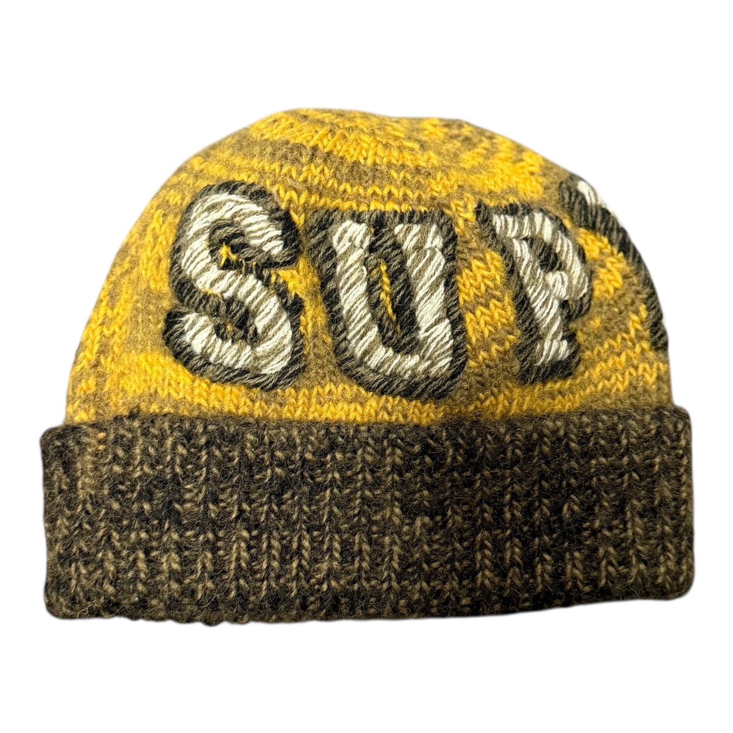 Supreme Yellow/Green Crochet Beanie