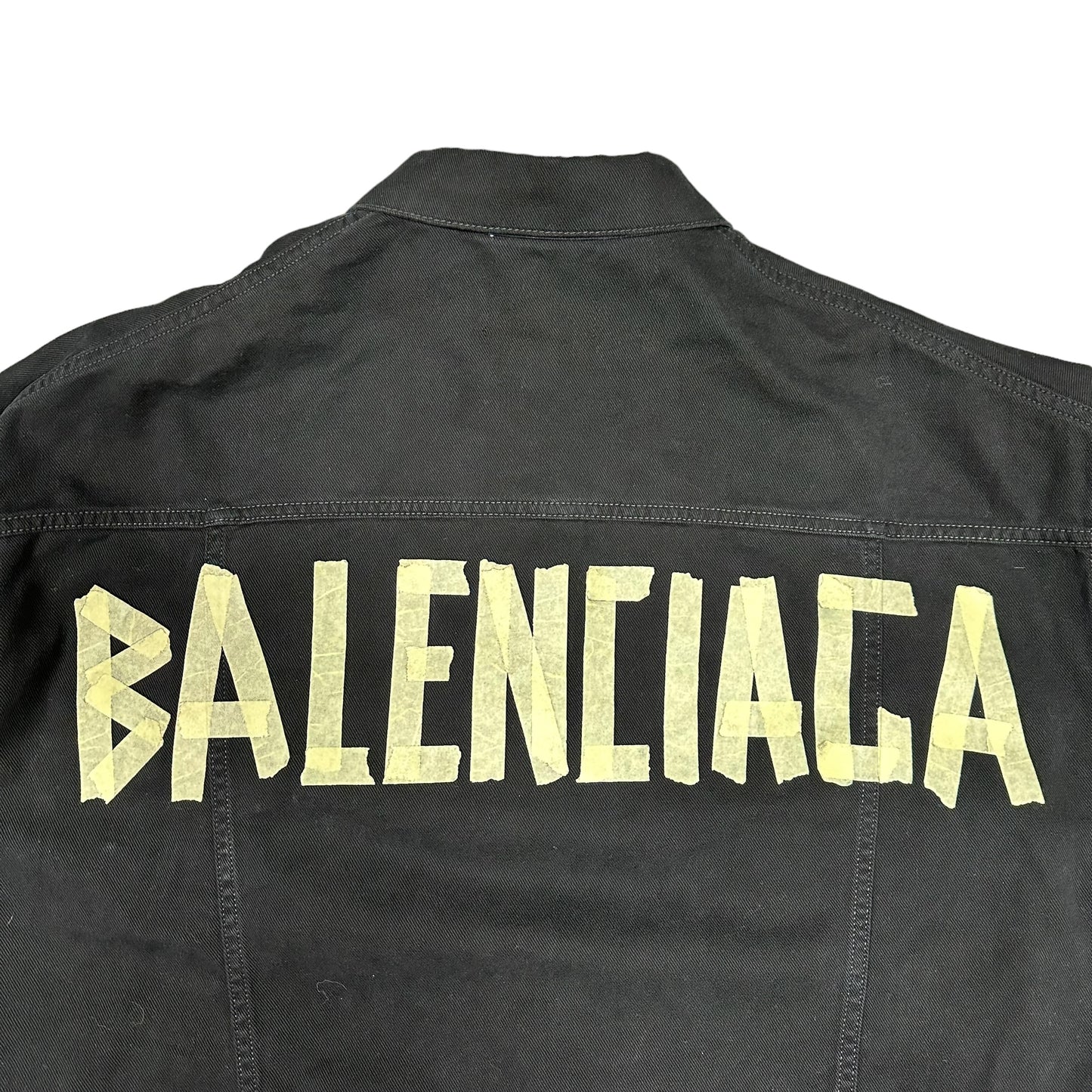 Balenciaga Tape Logo Denim Jacket