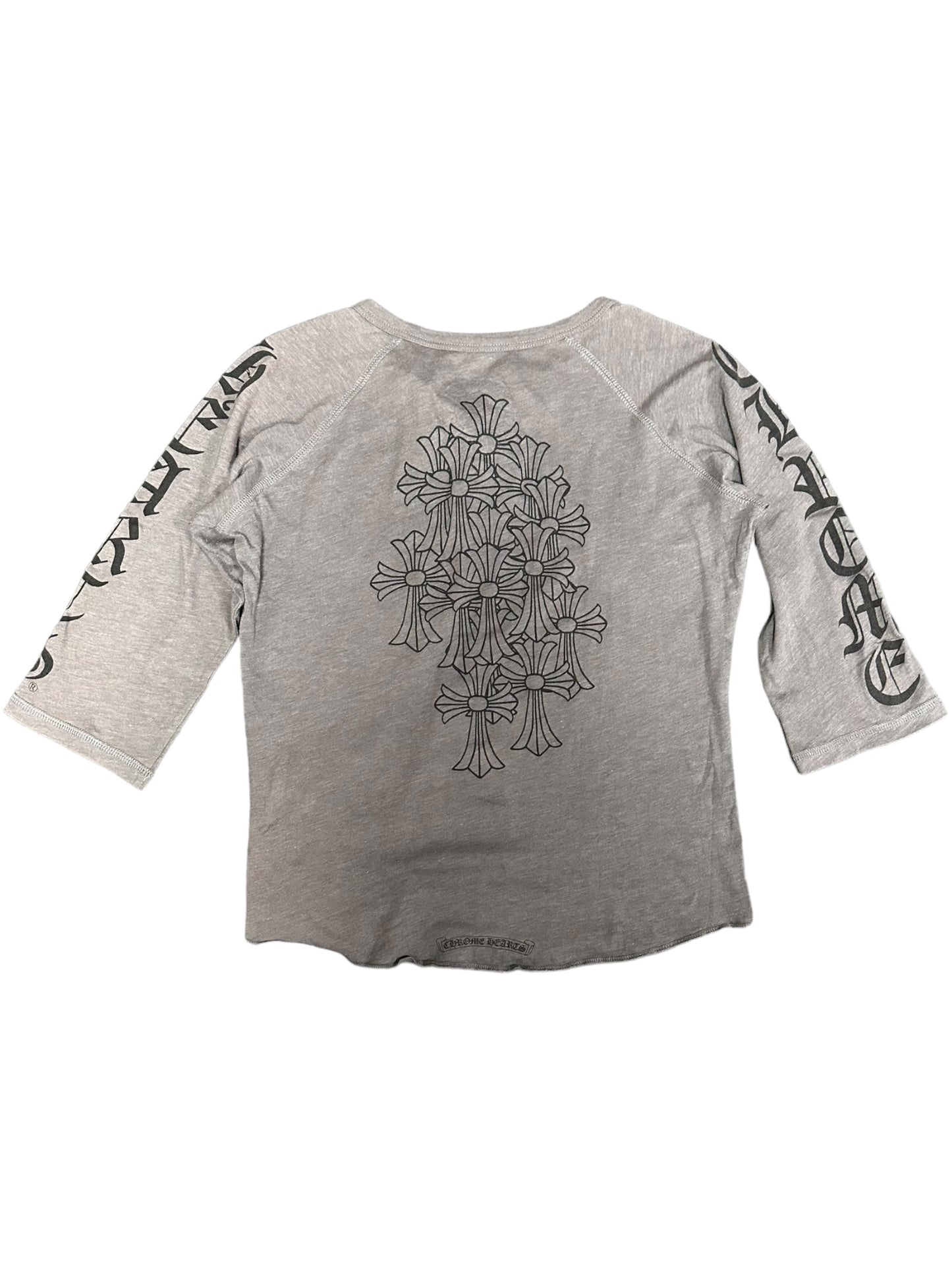 VINTAGE CHROME HEARTS BASEBALL TEE GREY (O47KSJ)
