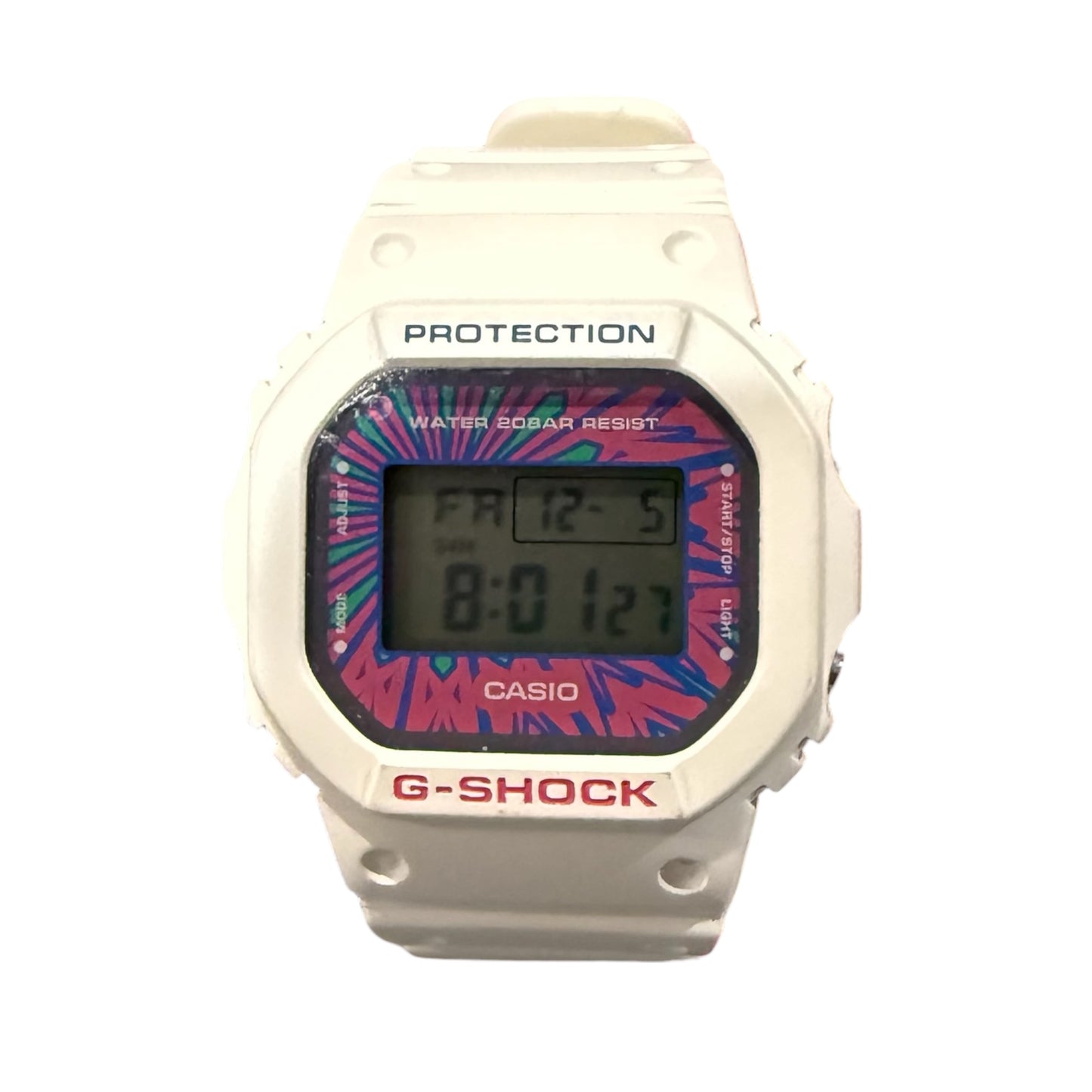 G Shock White/Pink Splatter