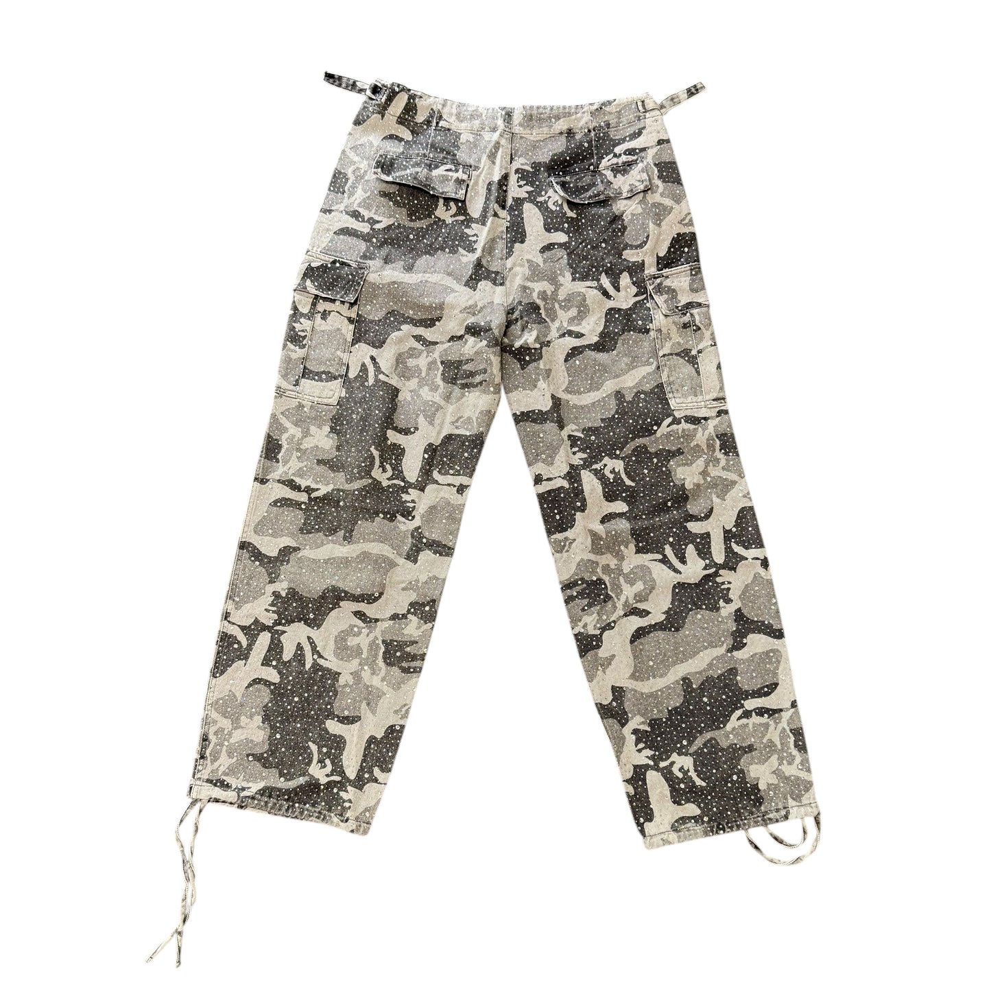 Vale Forever White Camo Crystal Cargos