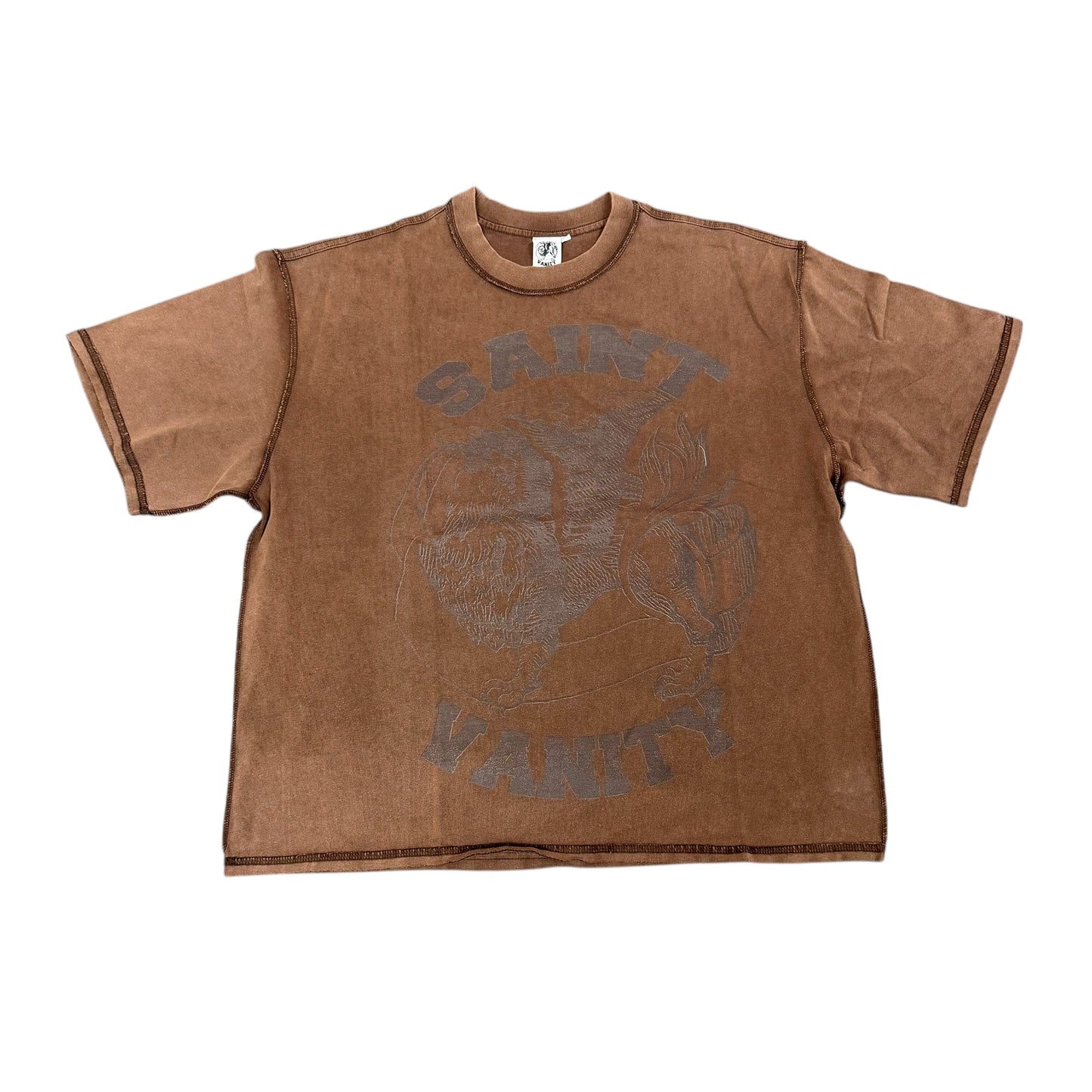 Brand New Saint Vanity Griffin Tee Brown