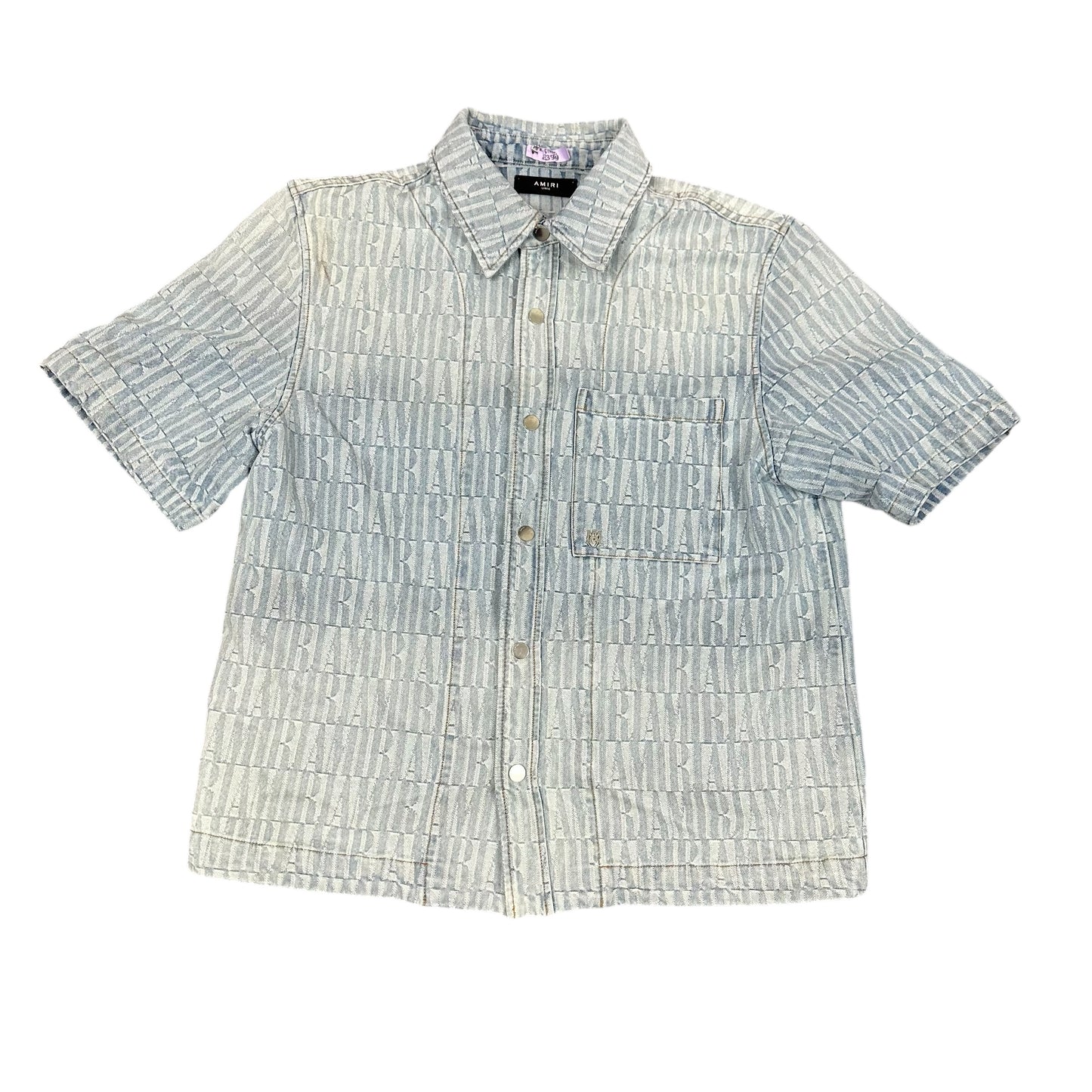 Amiri All Over Print Denim Shirt