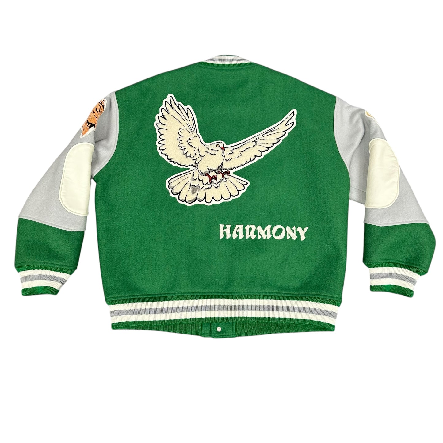 Saint Michael Pigeon Green Varsity Jacket