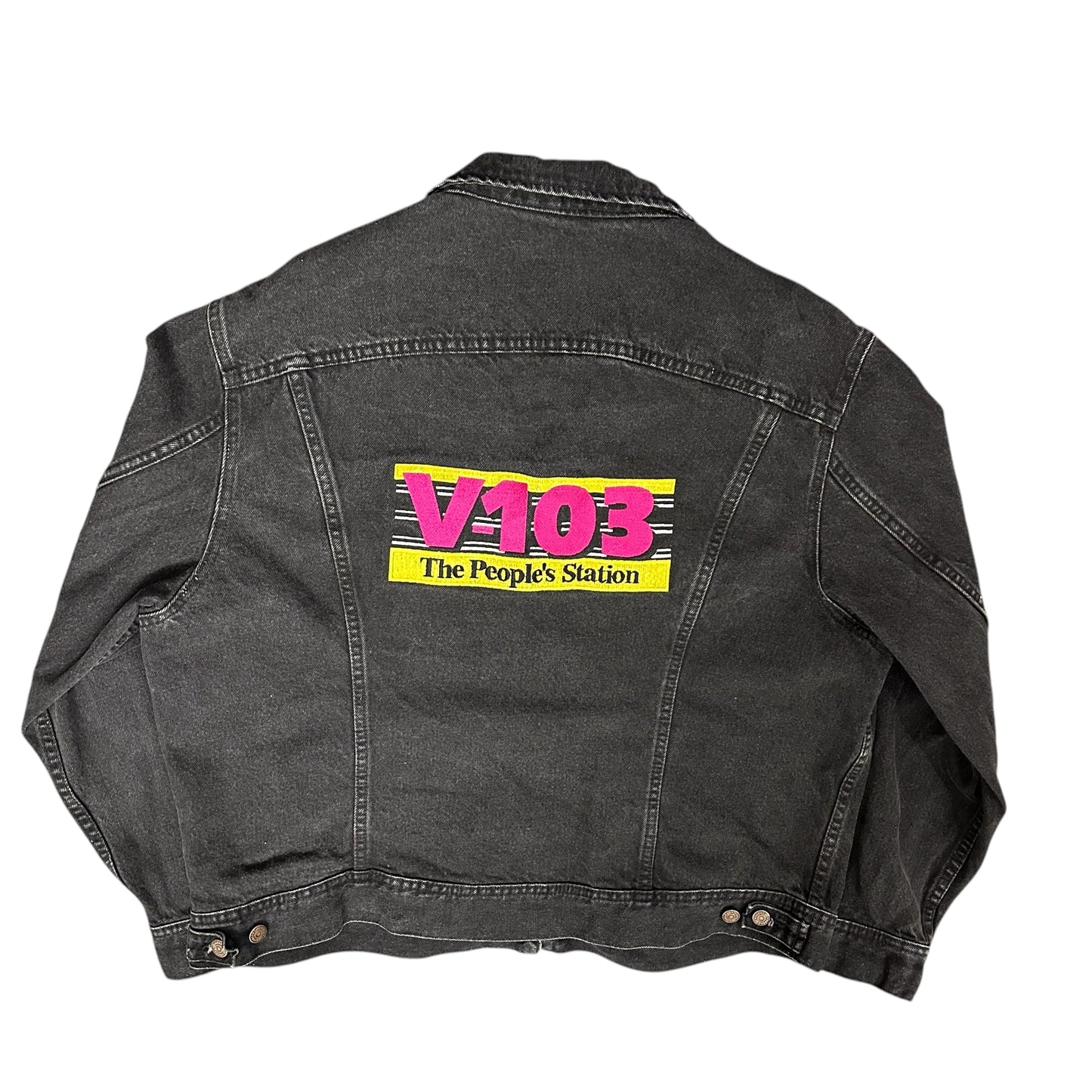 Vintage V-103 Black Denim Jacket