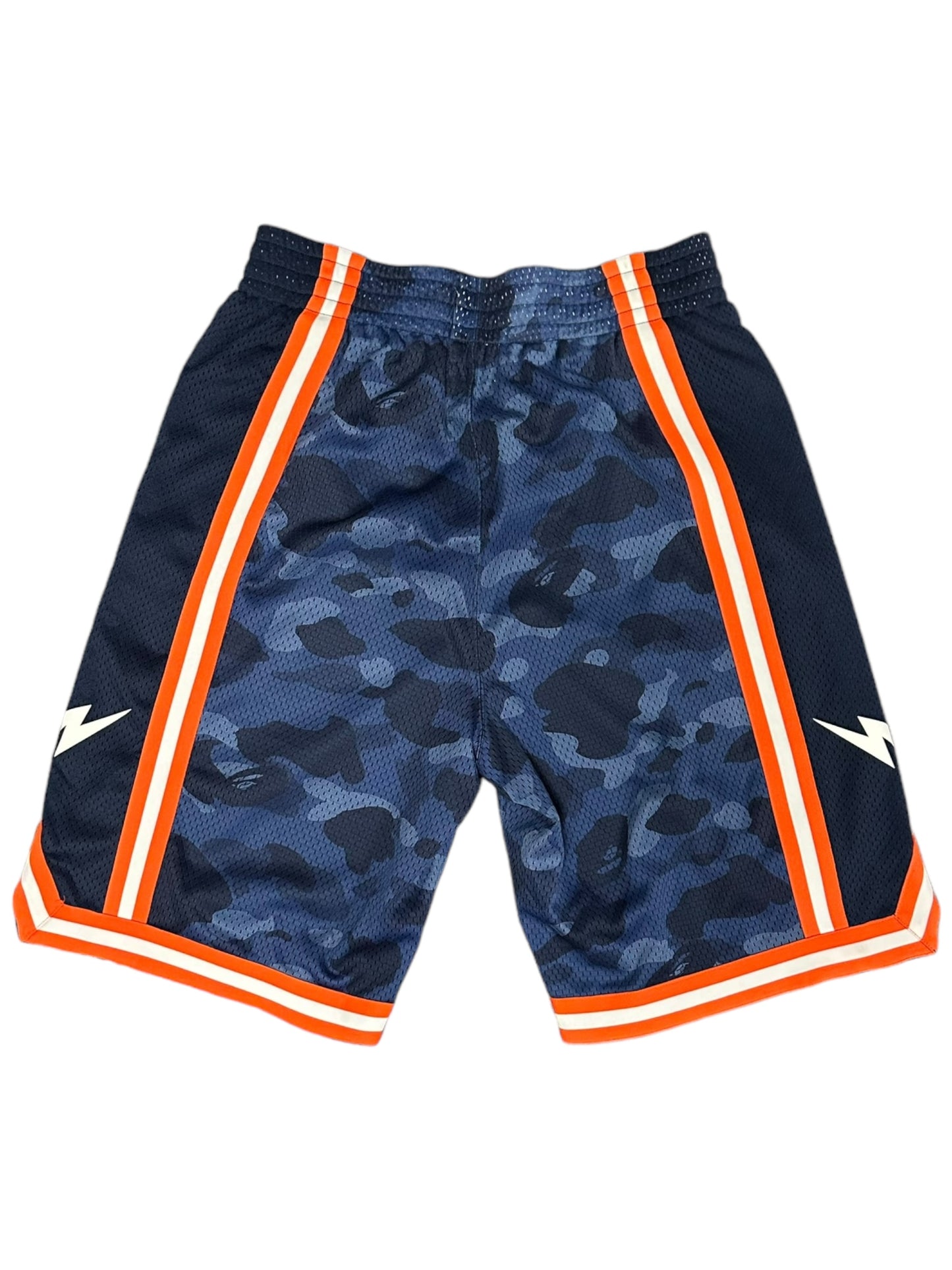 BAPE CAMO BBALL SHORTS BLUE/ORANGE (KQFDAQ)