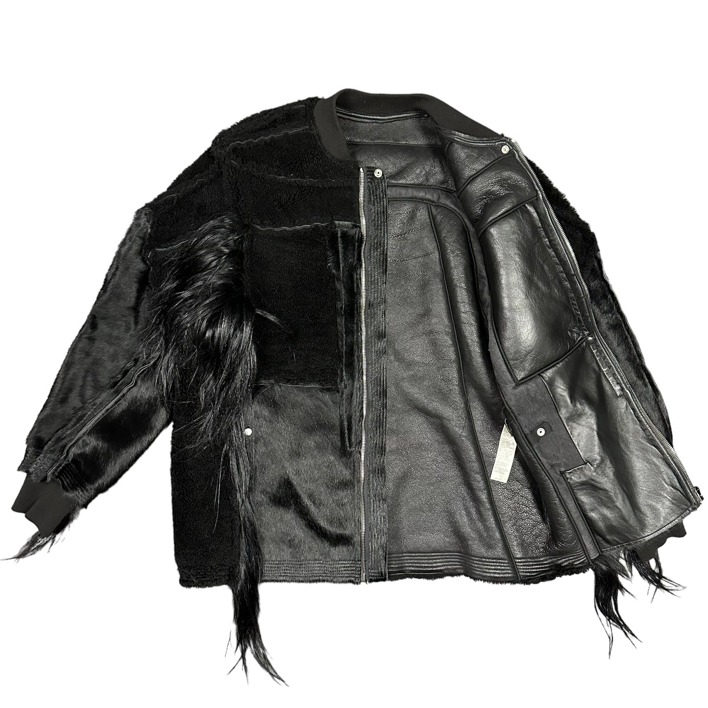 Rick Owens College Shearling Bomber Jacket