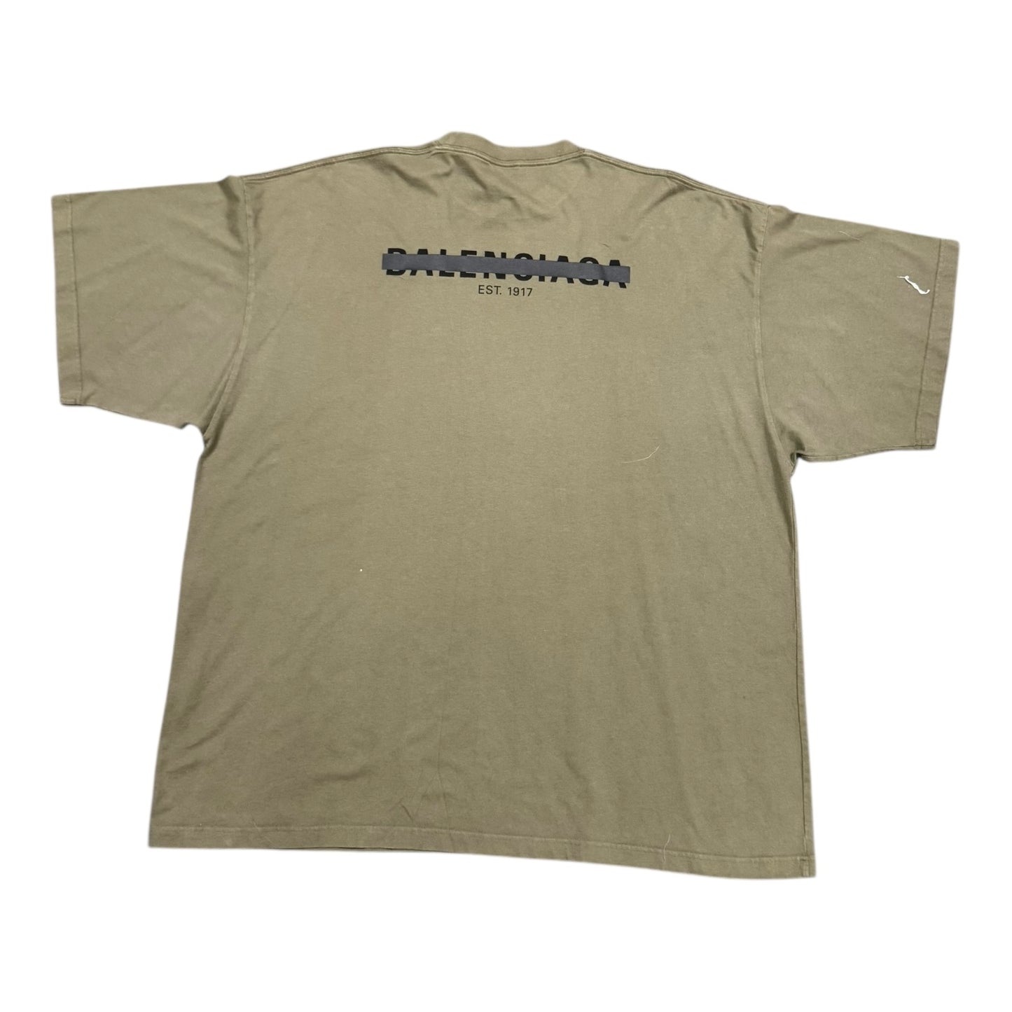 Balenciaga Crossed Out Olive Shirt