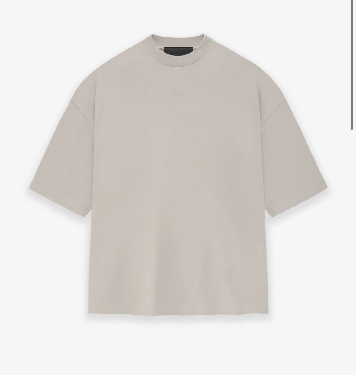 Fear Of God Essential Tee Silver Cloud.