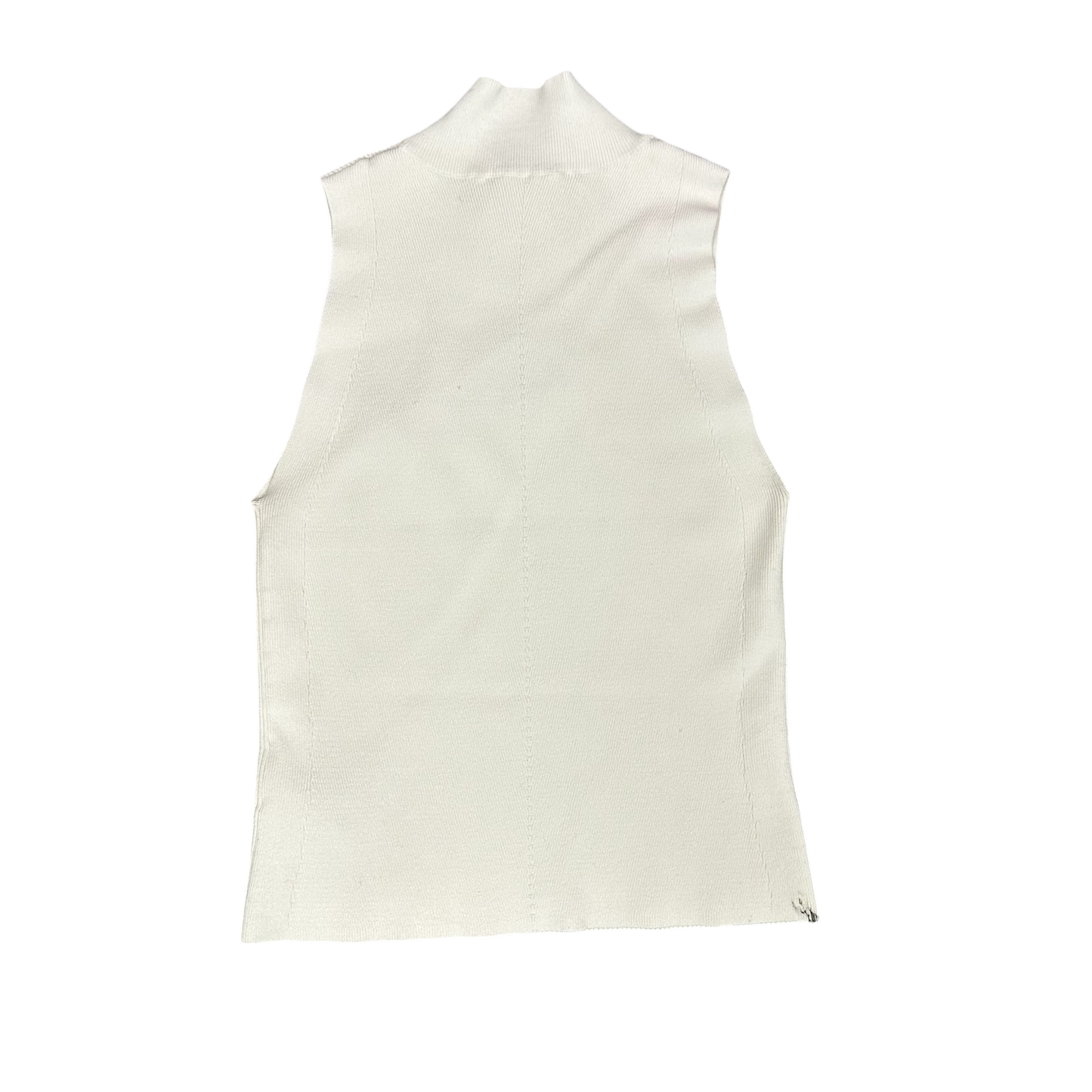 Diesel White Ribbed Tank Top