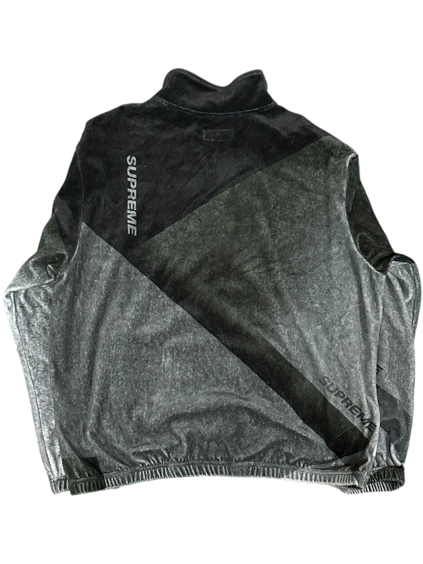 SUPREME VELOUR TRACK JACKET BLACK (4HY6U4)