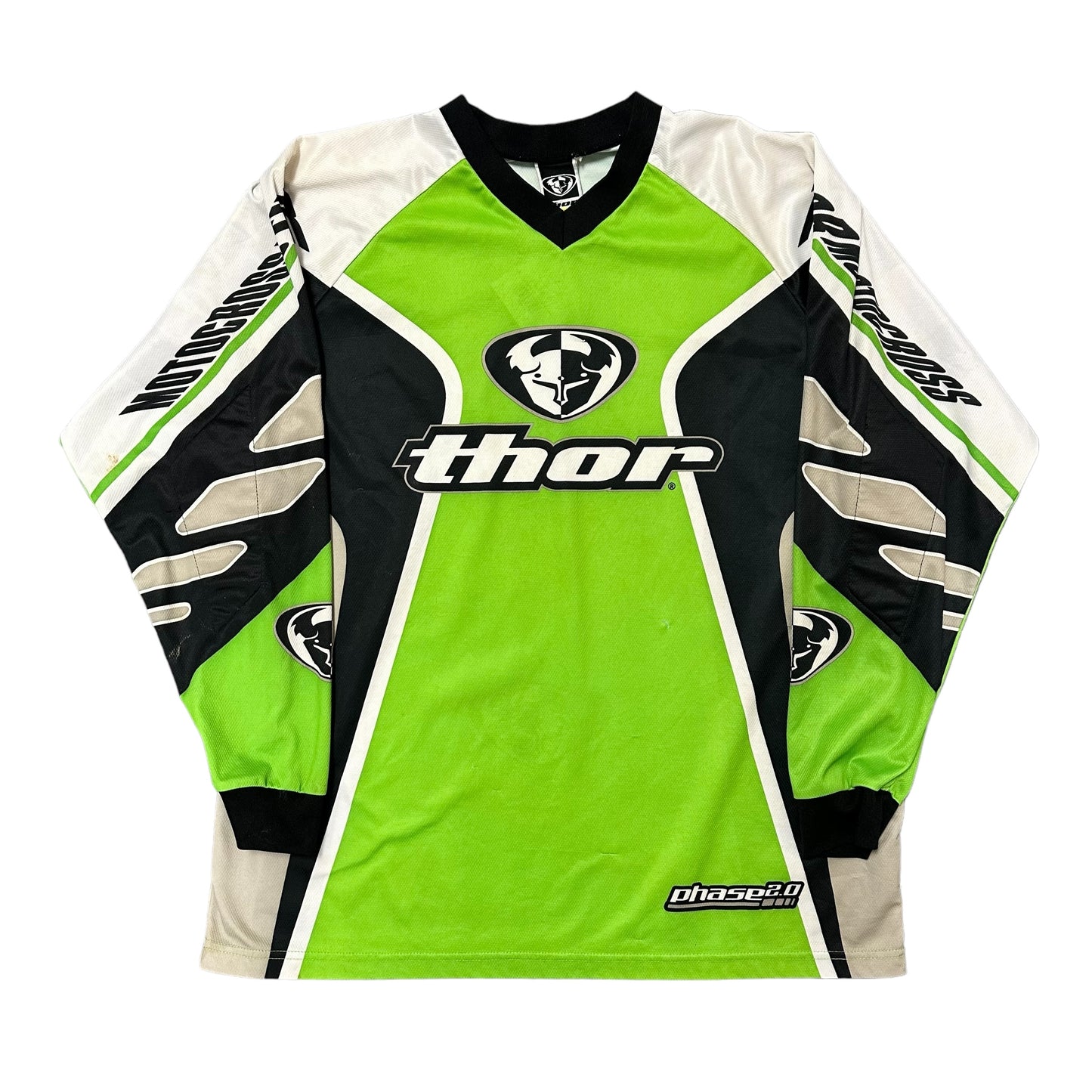 Vintage Grn/Blk Thor Moto Jersey