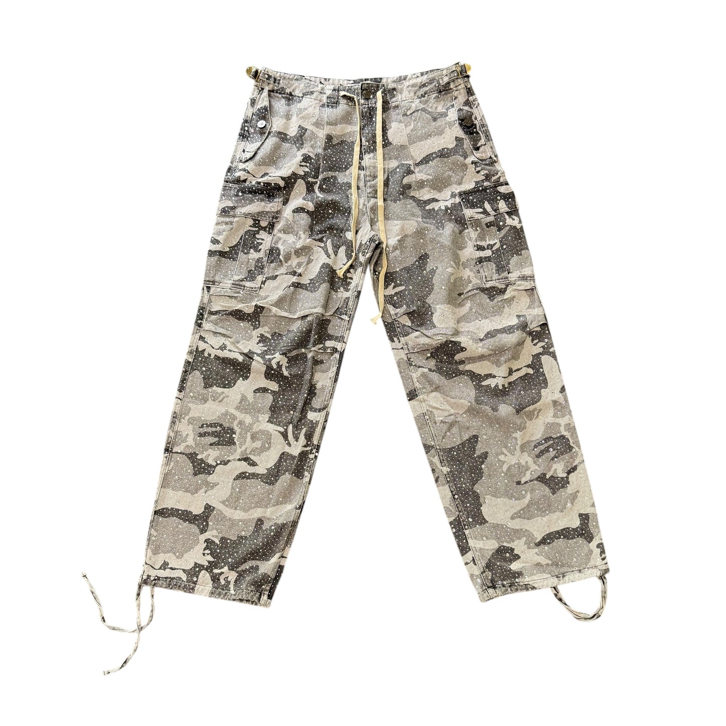 Vale Forever White Camo Crystal Cargos