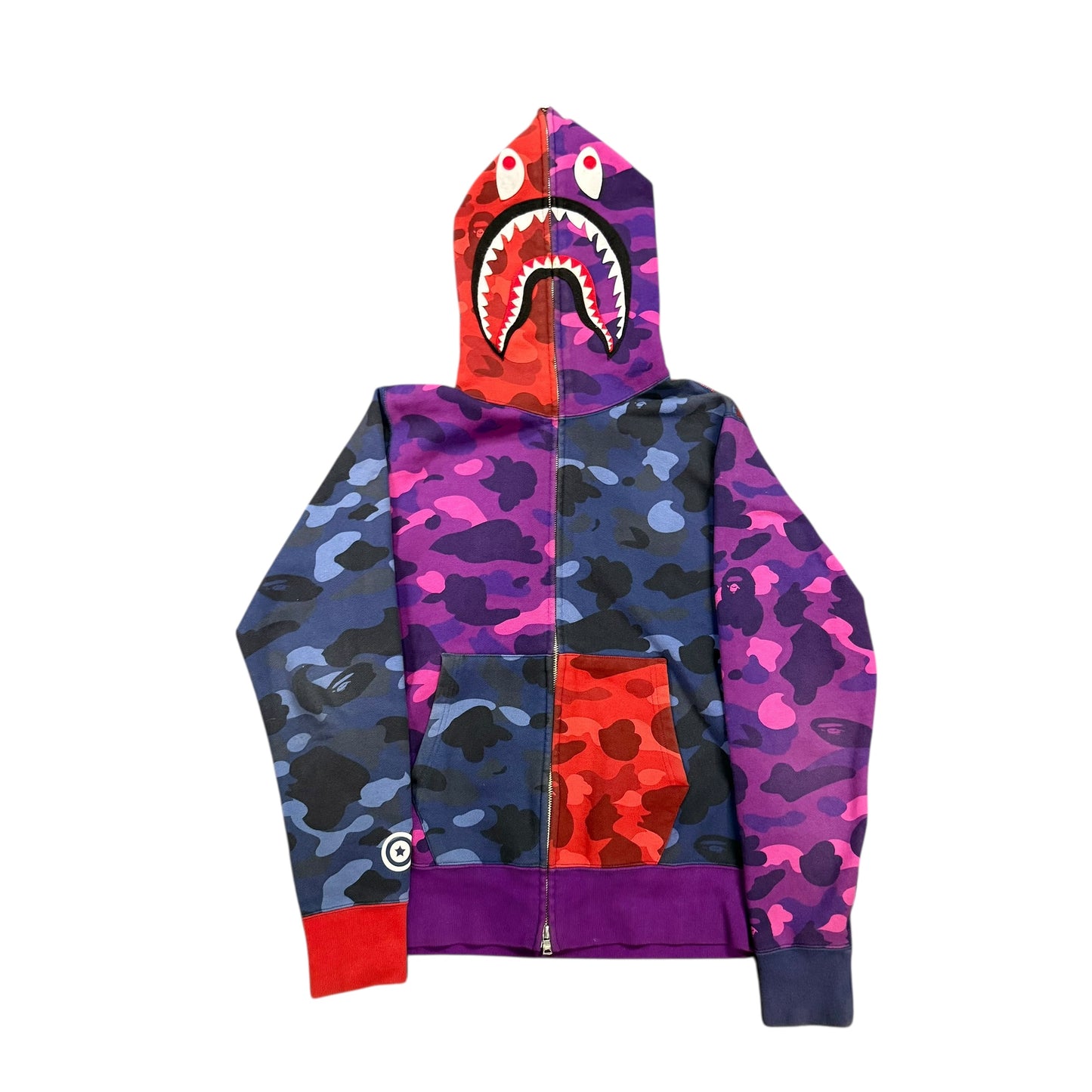 Red/Purple Bape Camo Full Zip Up