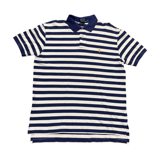 Ralph Lauren White/Blue Stripe Polo