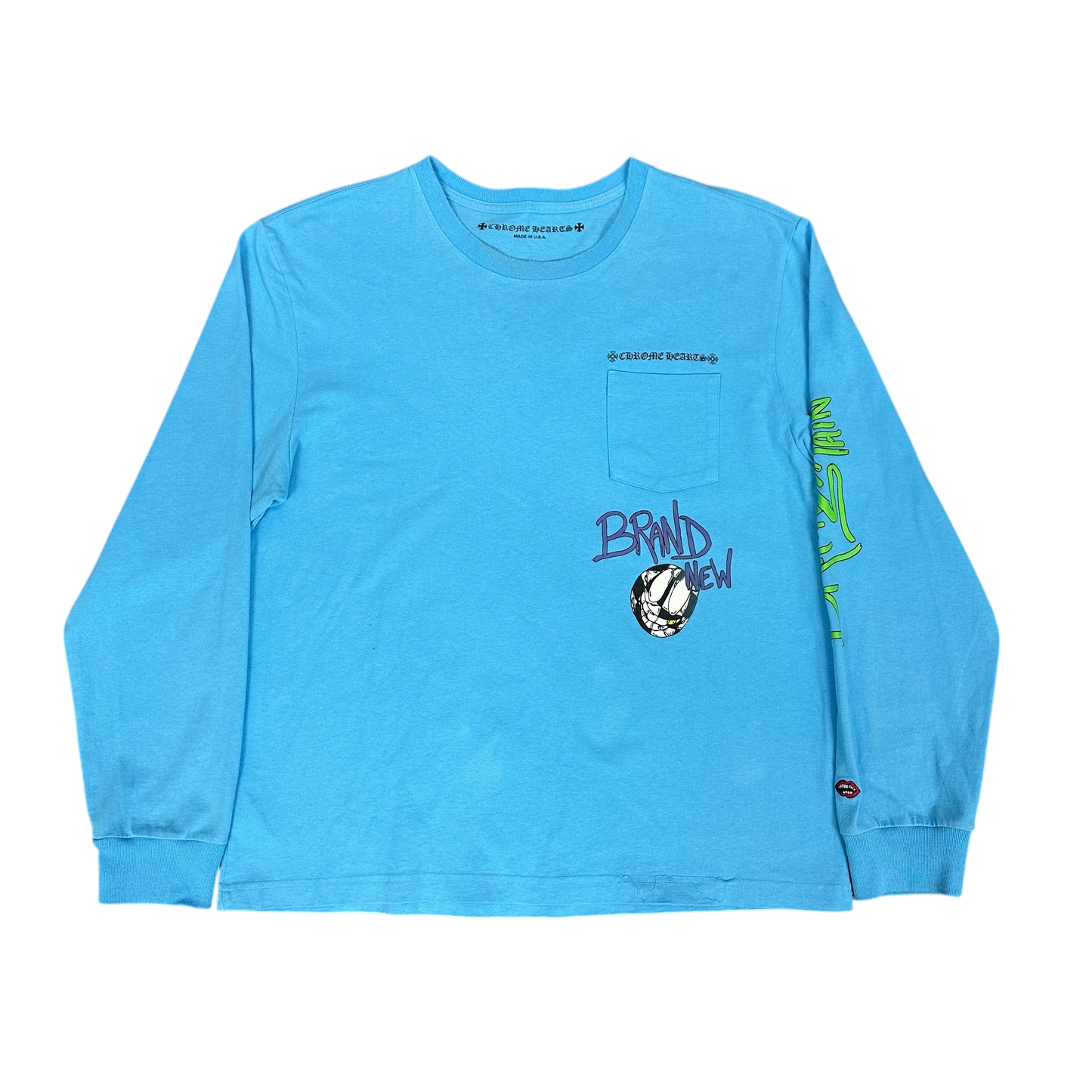 Chrome Hearts Brain New Blue L/S Tee